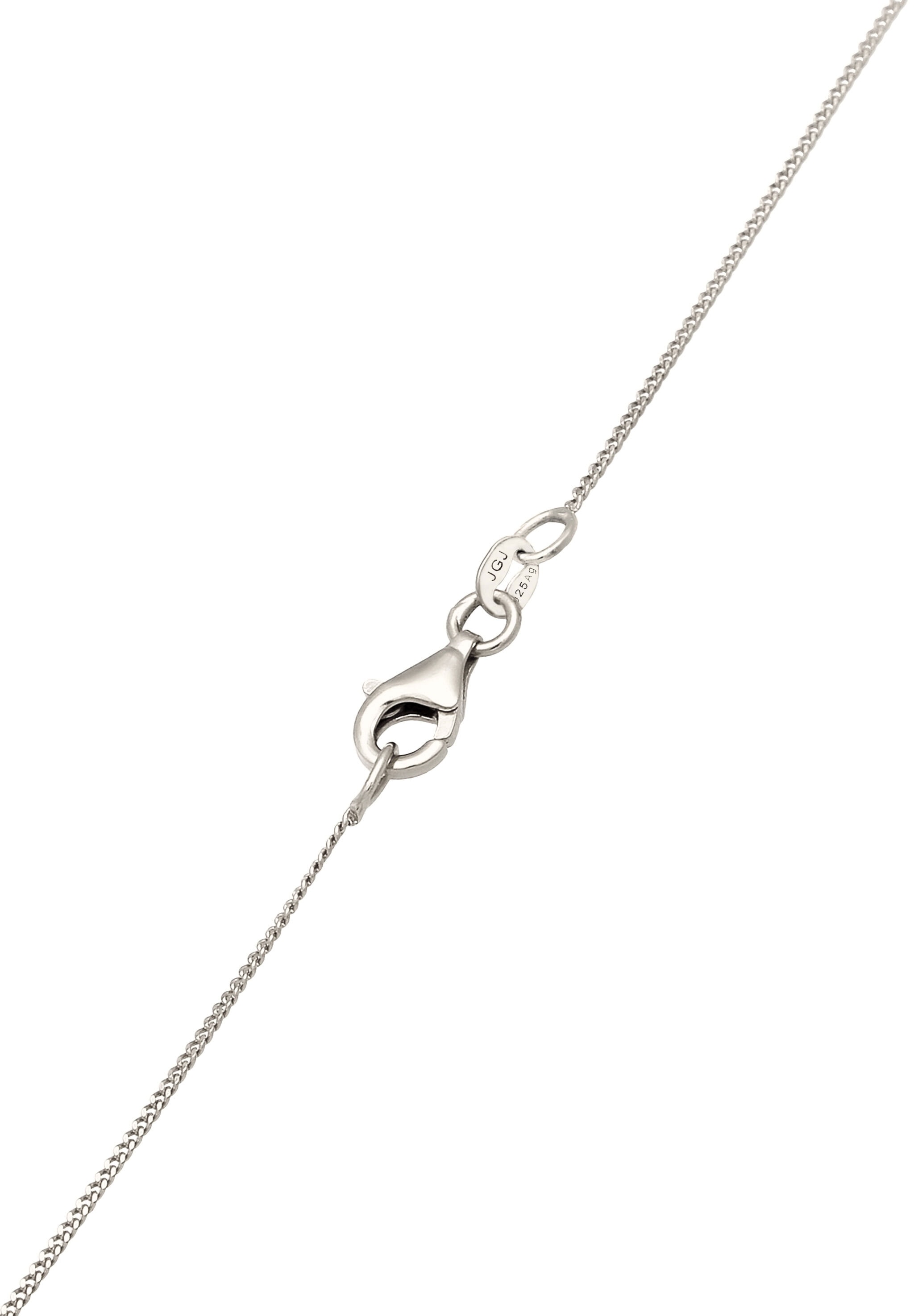 Elli Kette mit Anhänger »Halskette Rock Crystal Kreis Transparent 925 Sterling Silber«