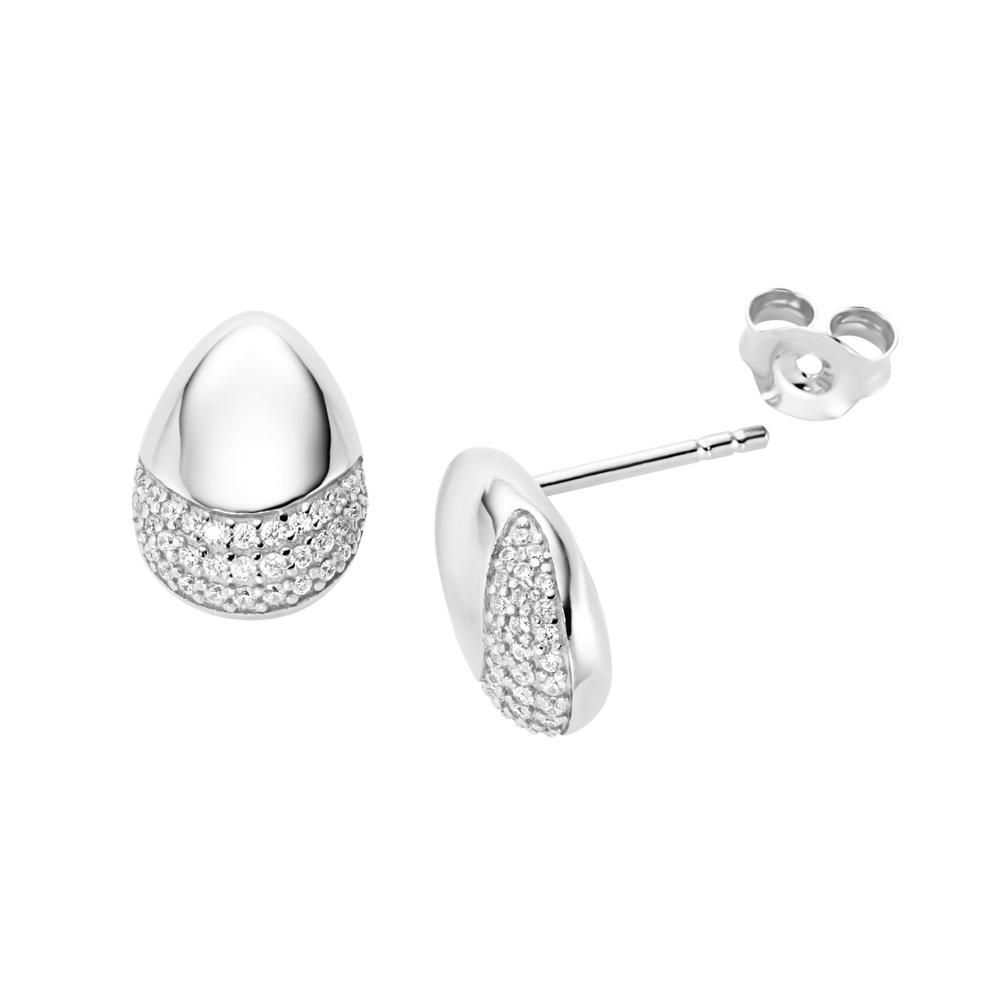 GIORGIO MARTELLO MILANO Paar Ohrstecker »Ohrstecker mit weißen Zirkonia, Silber 925«