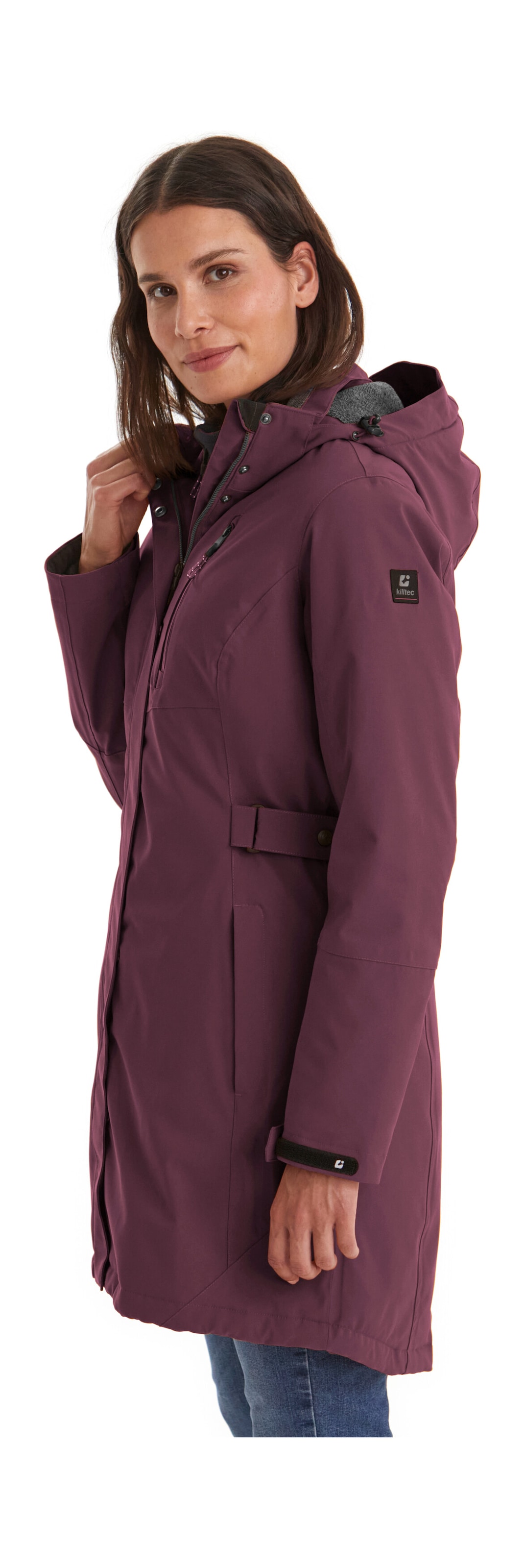 Killtec Parka »KOW 165 WMN PRK«, Wasser- und winddichter Parka mit Teddyfleece und abnehmbarer Kapuze