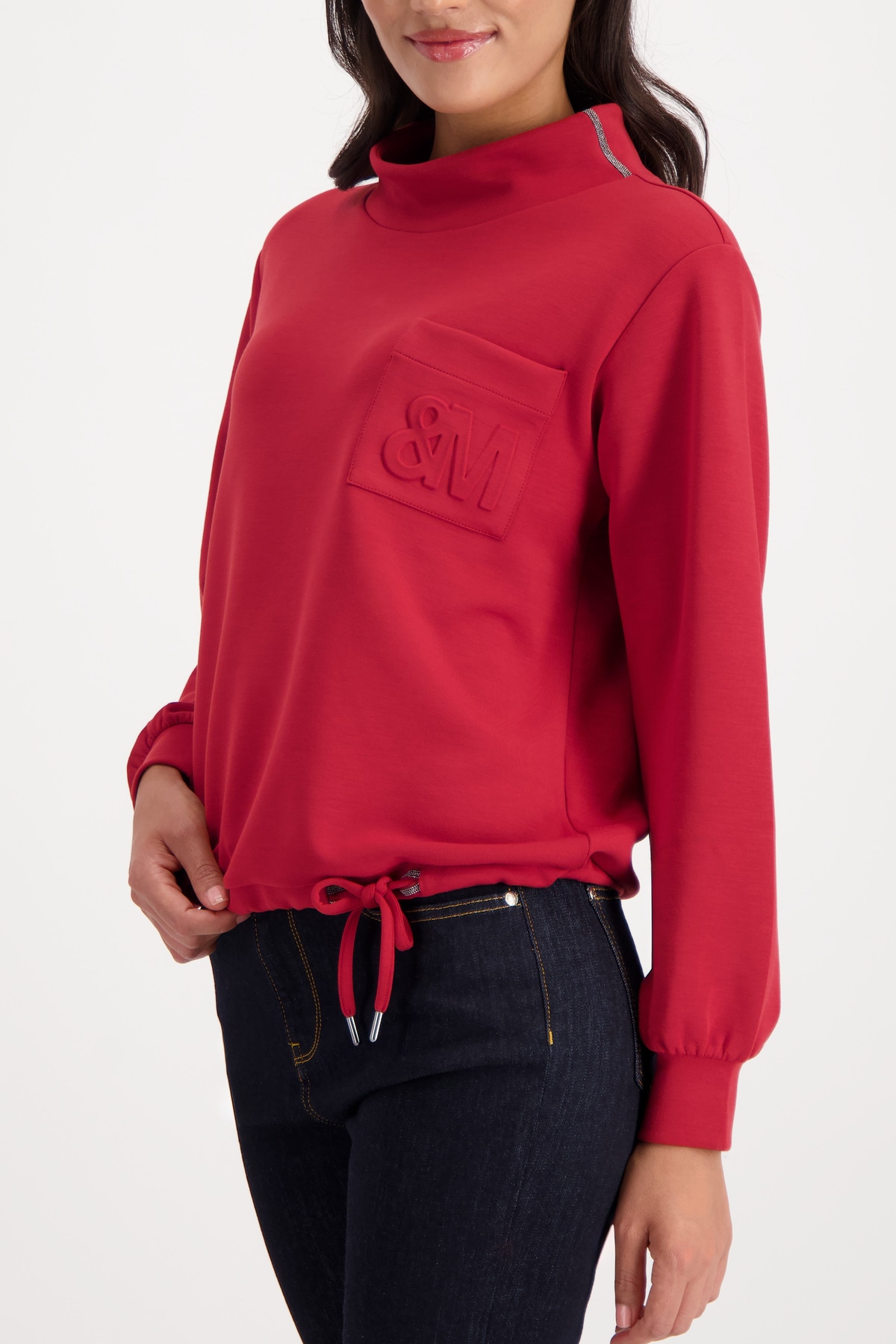 Monari Sweatshirt »Sweatshirt Basic Schmuckdetail« Regular fit mit Stehkragen