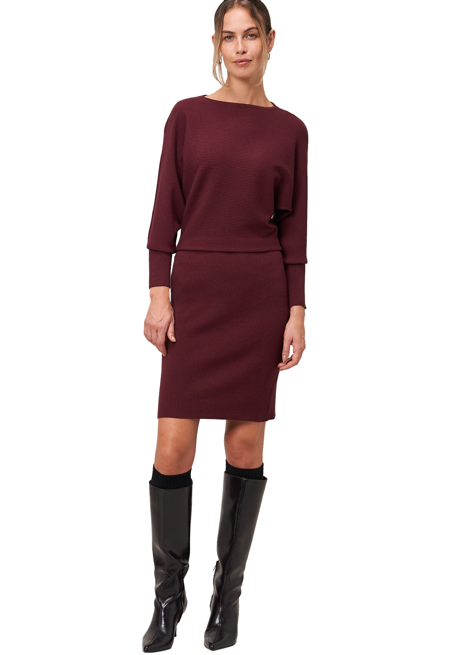 Zero Strickkleid »Strickkleid mit U-Boot Ausschnitt«