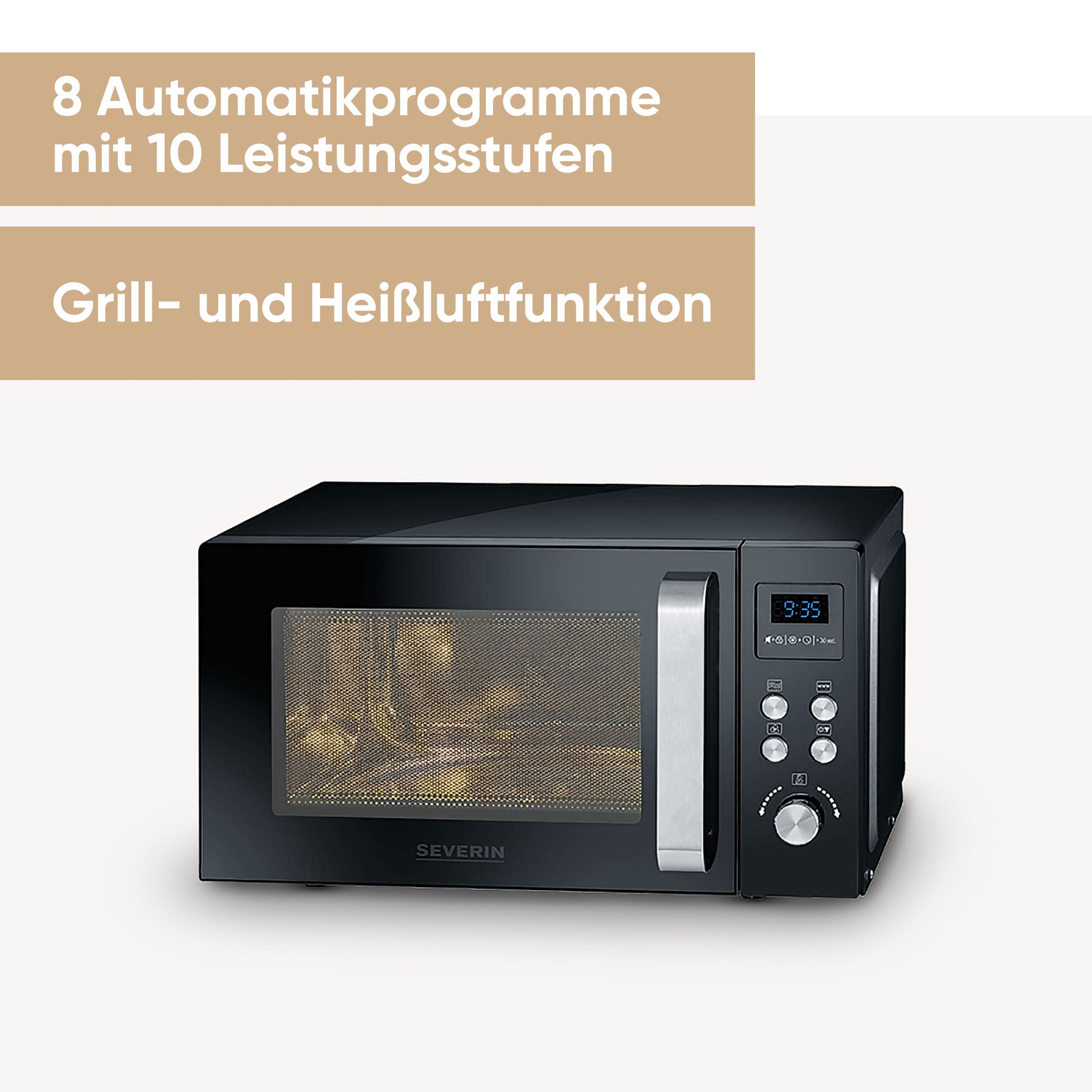 Severin Mikrowelle »MW 7752« Grill und Heißluft 1950 W