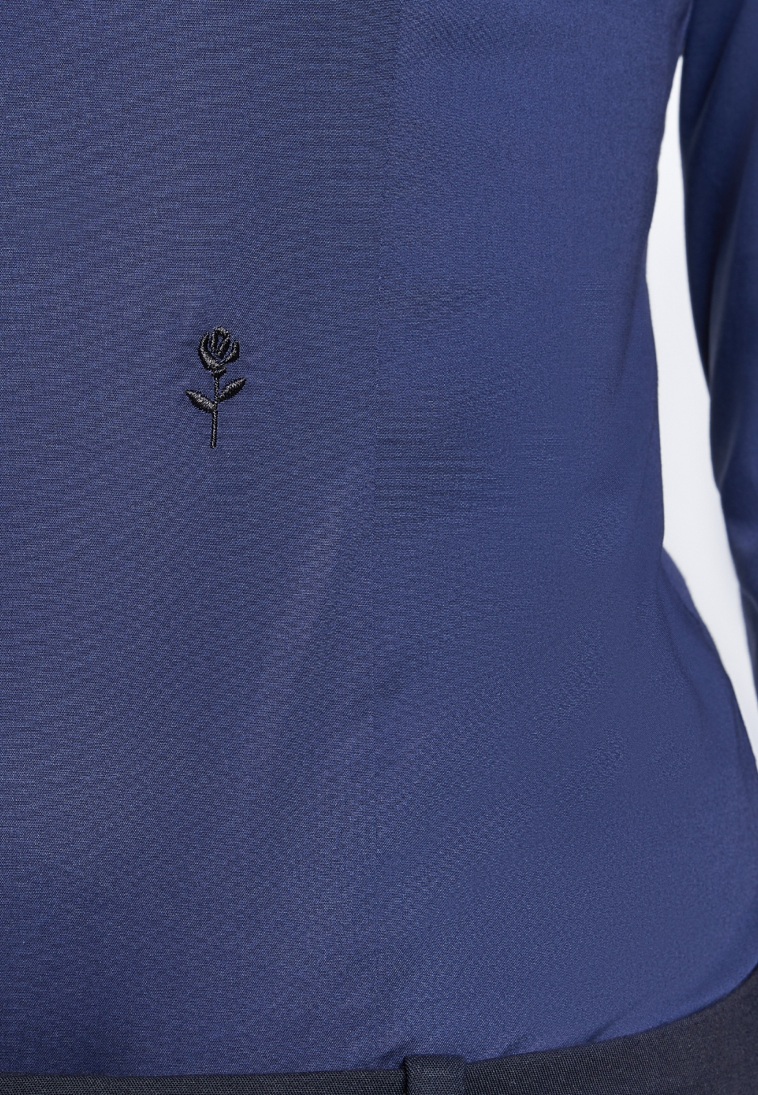 seidensticker Klassische Bluse »Schwarze Rose«, Langarm Kragen Uni