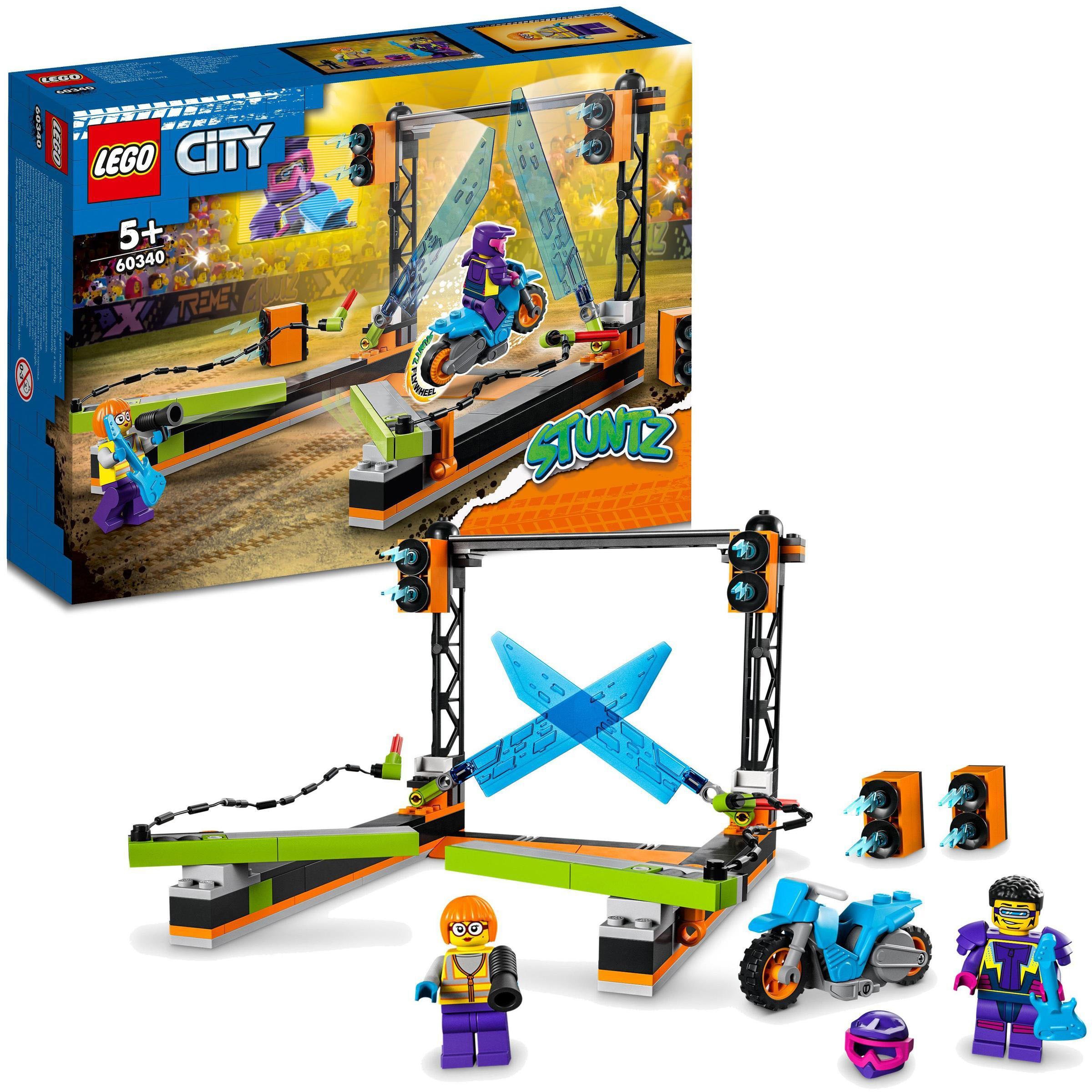 LEGO® Konstruktionsspielsteine »Hindernis-Stuntchallenge (60340), LEGO® City Stuntz«, (154 St.)
