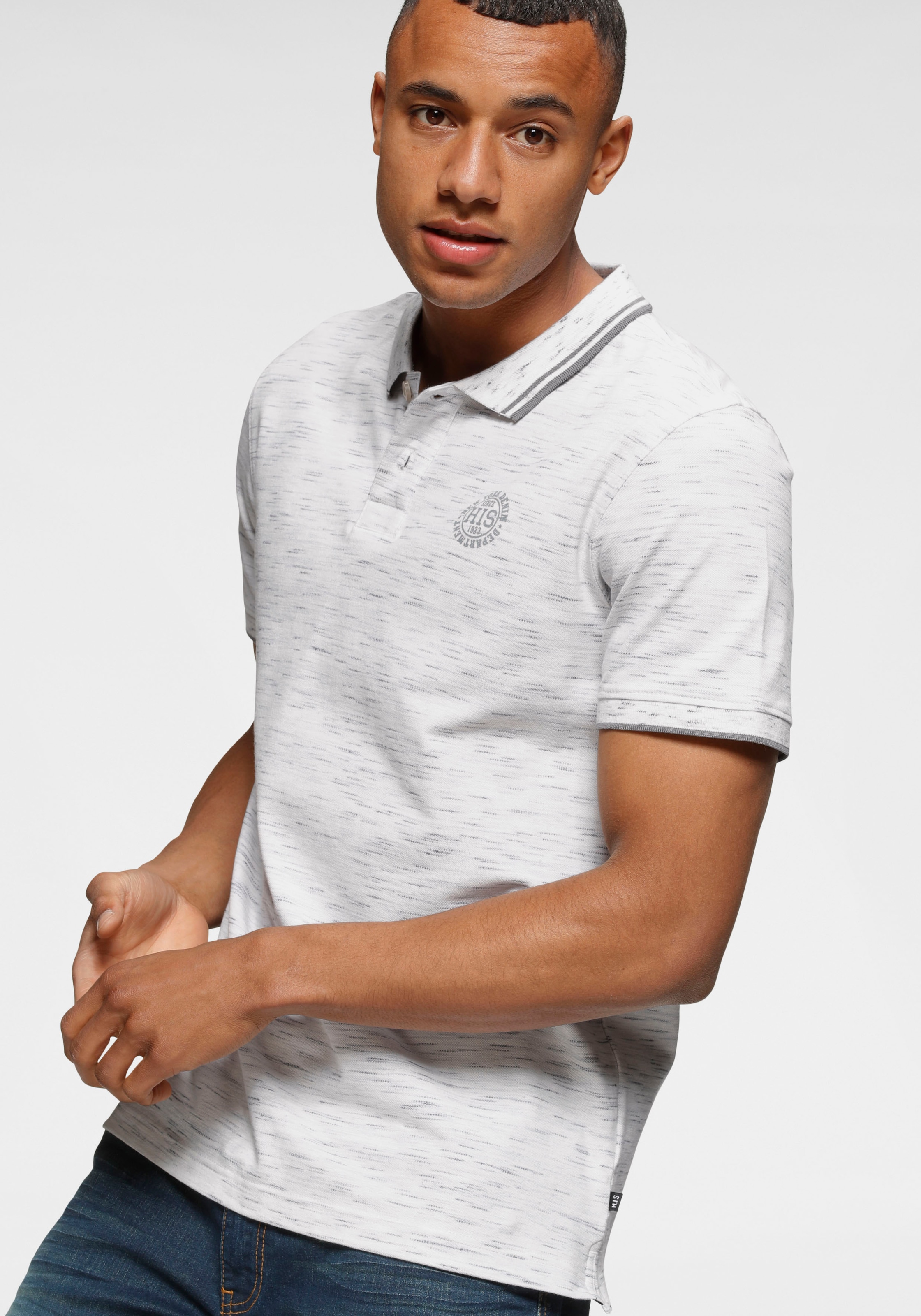 H.I.S Poloshirt, in markanter Melange Optik