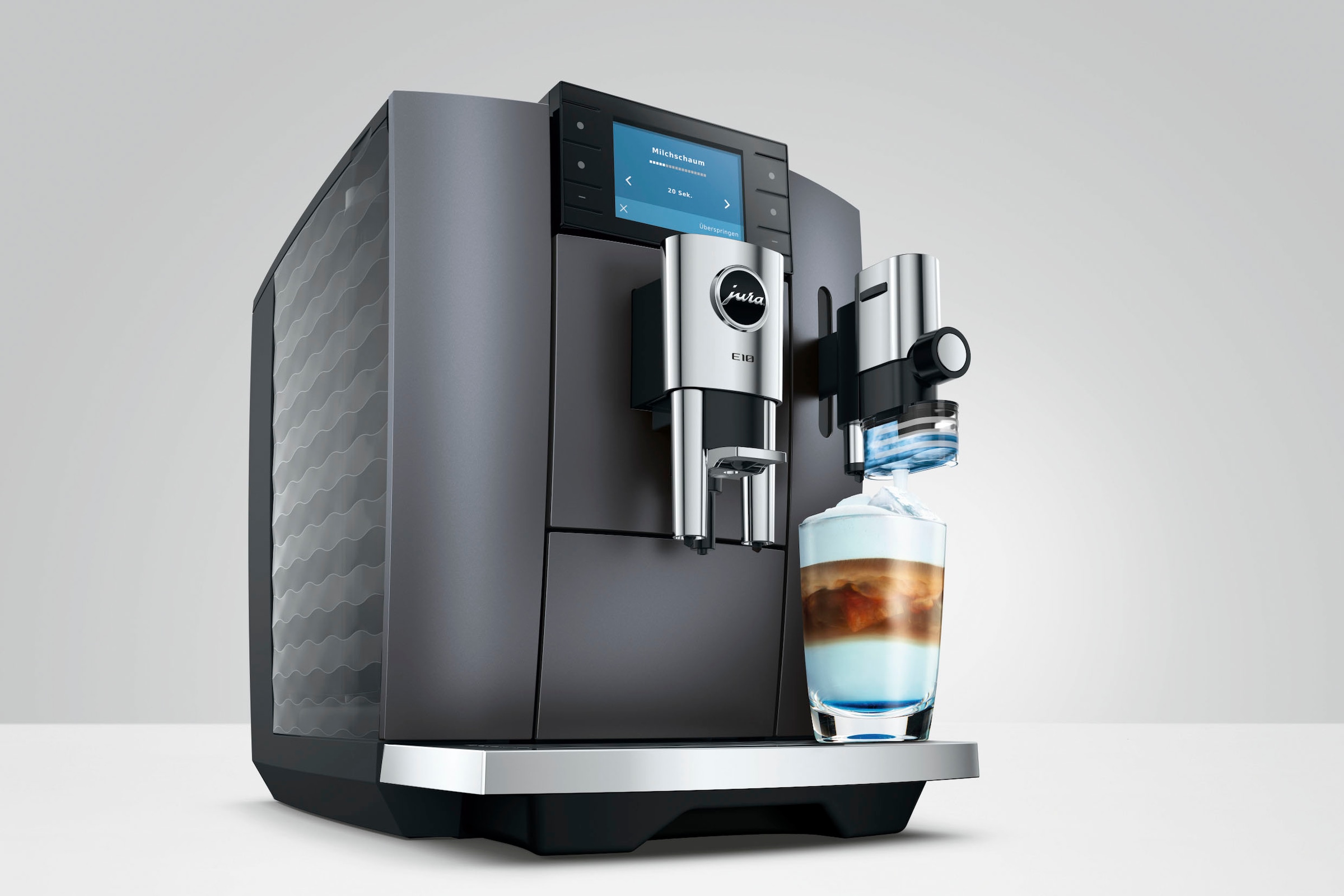 JURA Kaffeevollautomat »15743 E10 (EA), Onyx Grey« 36 Spezialitäten, Light & Cold Brew & Sweet Foam