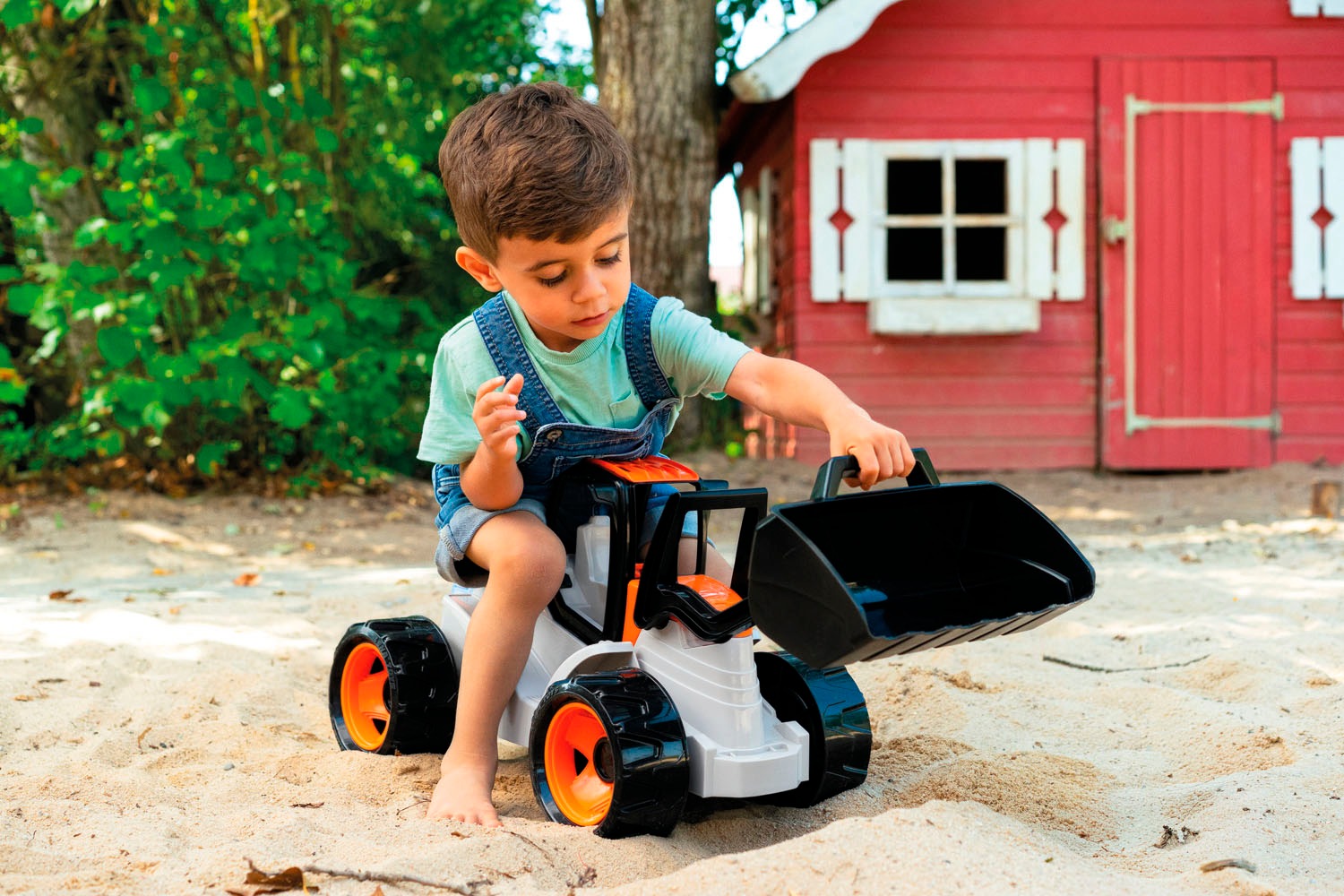 Lena® Spielzeug-Aufsitzbagger »Giga Trucks Aufsitz-Schaufellader« Made in Europe