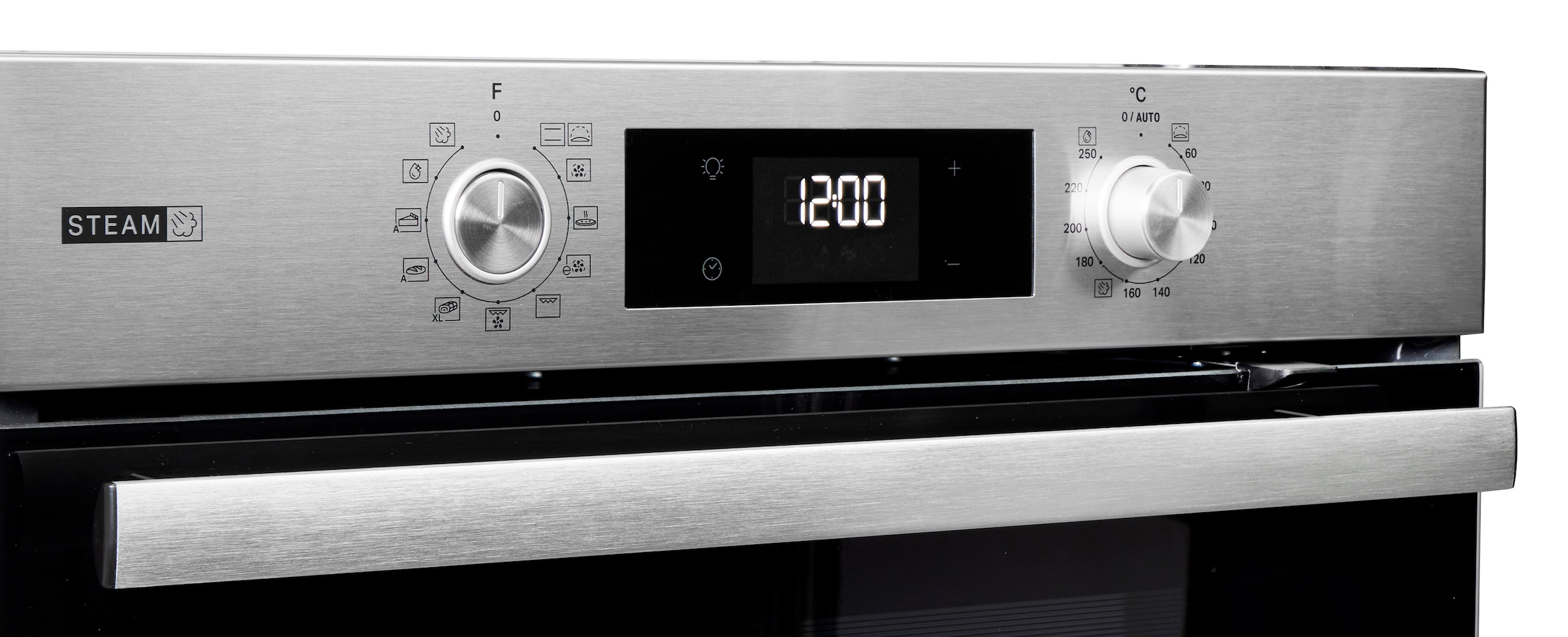 BAUKNECHT Backofen-Set »BAKO 760 Steam IN« mit 1-fach-Teleskopauszug Hydrolyse Set, 2 Stk. tlg. GentleSteam - für ein saftiges Inneres und ein knuspriges Äußeres