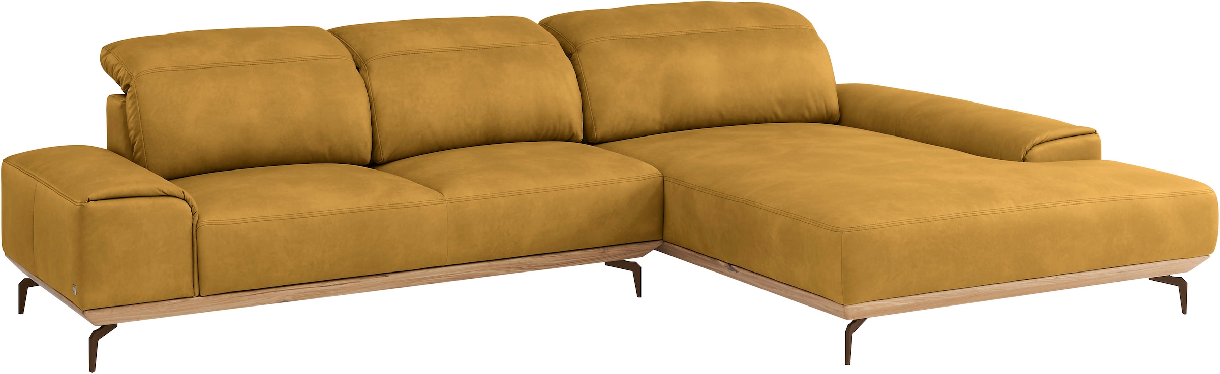 Musterring Wohnlandschaft »MR 2490«, Bronze-Fuß Sitzhöhe 46cm, wahlweise mit Funktionen, Maße 342 x 207 cm