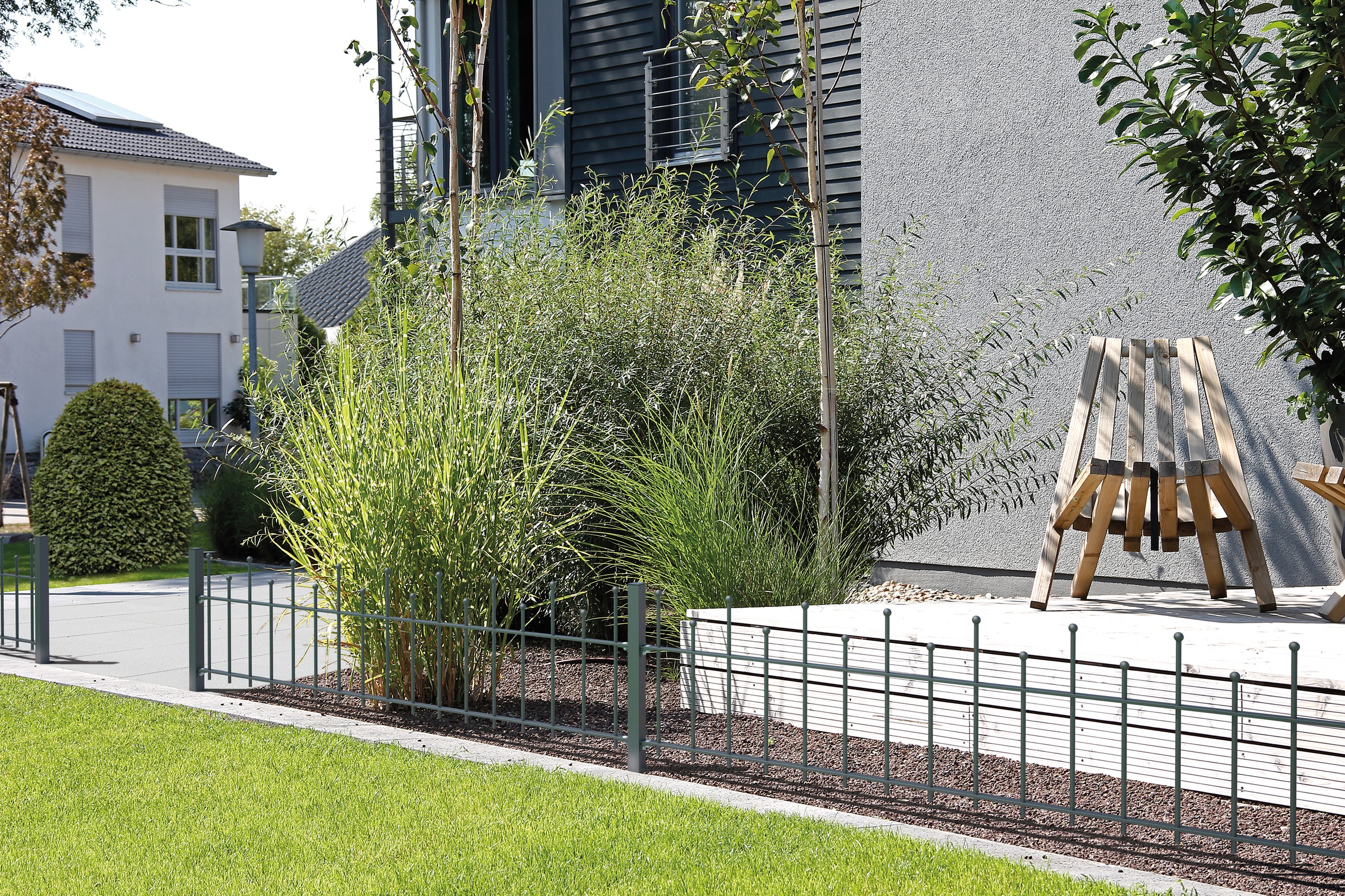 Alberts Metallzaun »Anbauset Madrid« Höhe: 49,5, 73,5 und 98,5 cm, Breite: 200 cm, zum Aufschrauben