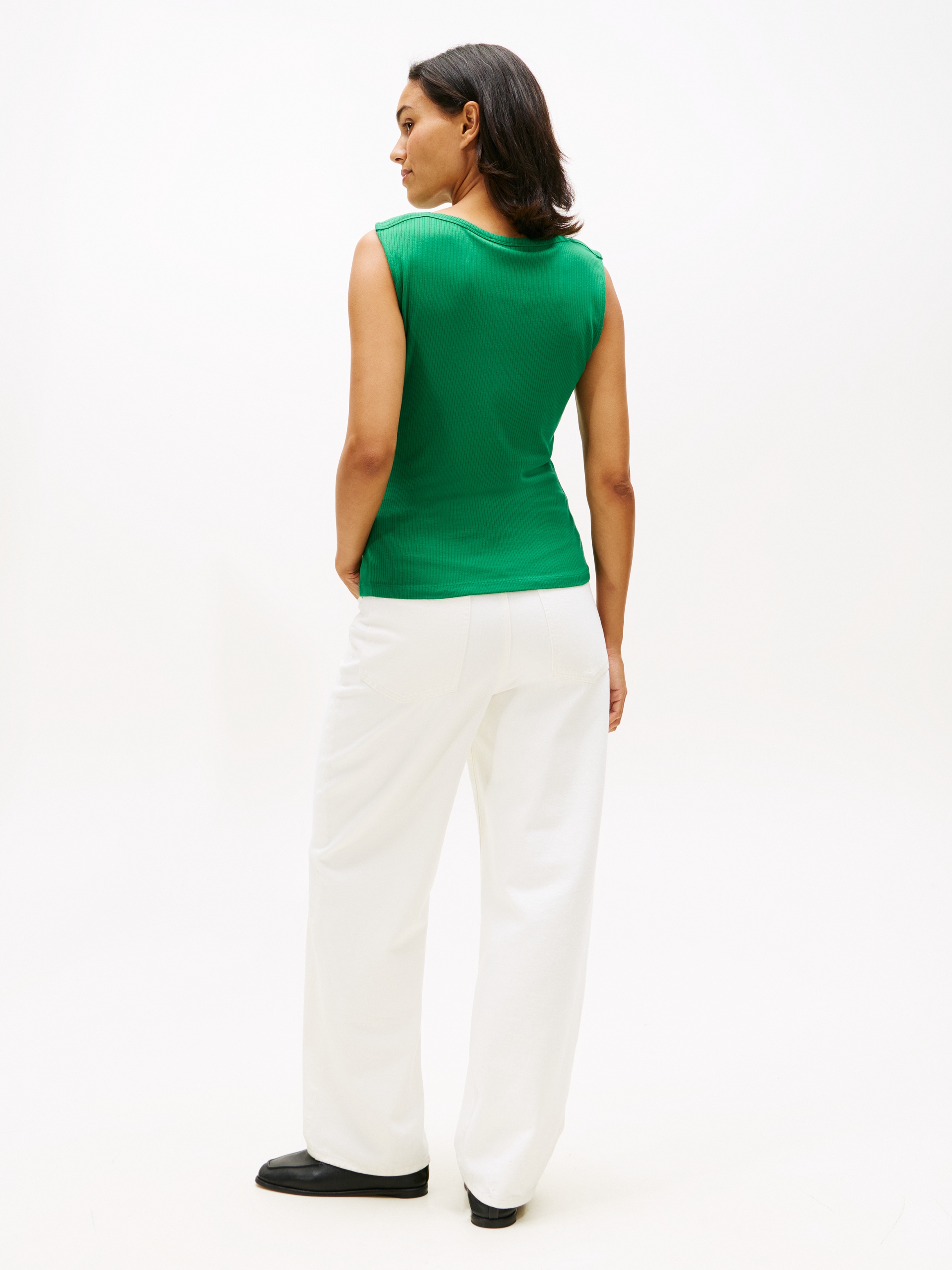 Tommy Hilfiger T-Shirt »SLIM 5X2 RIB BOAT-NK TANK« in gerippter Struktur