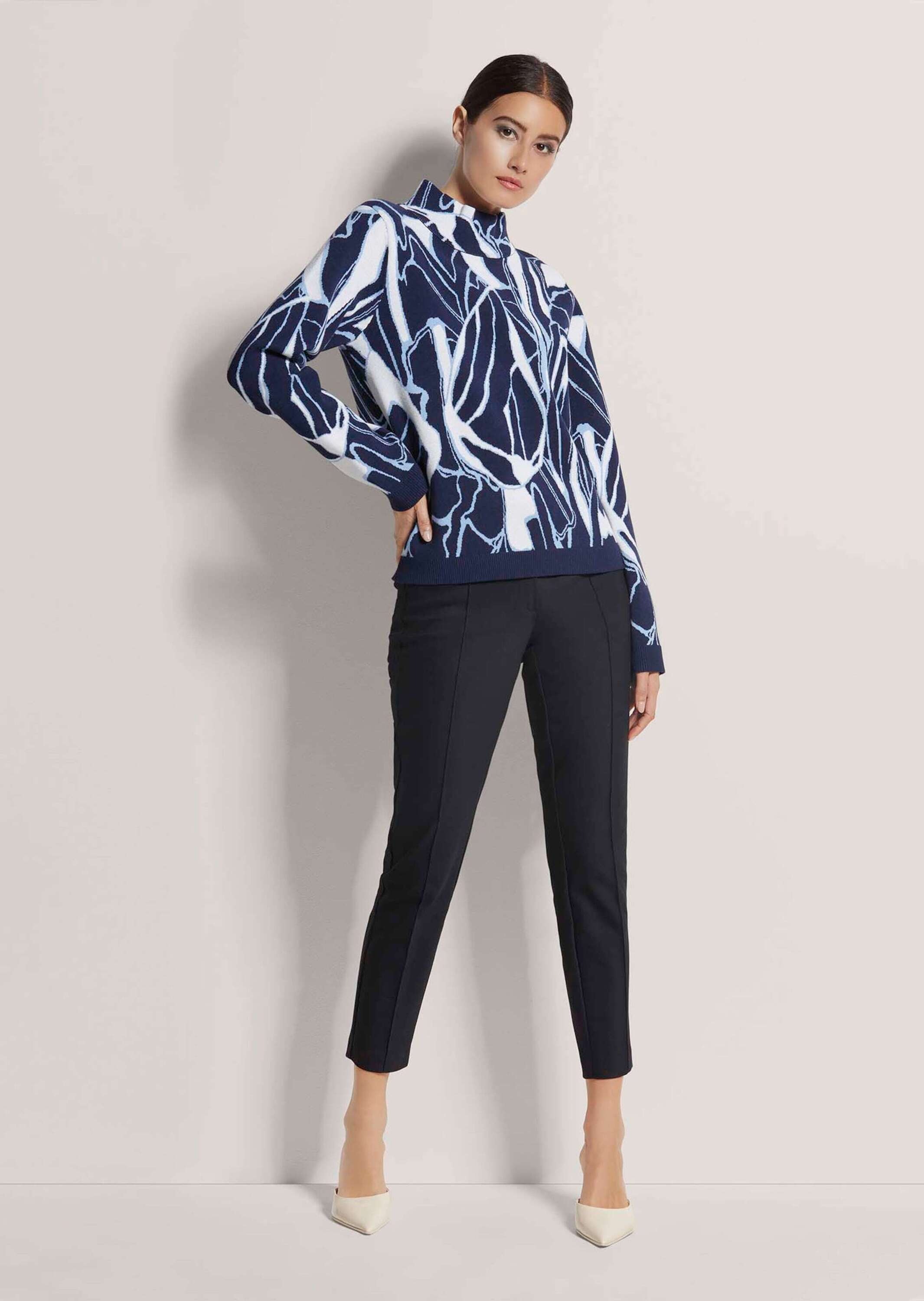 MADELEINE Longpullover »Pullover Jacquard-Pullover«