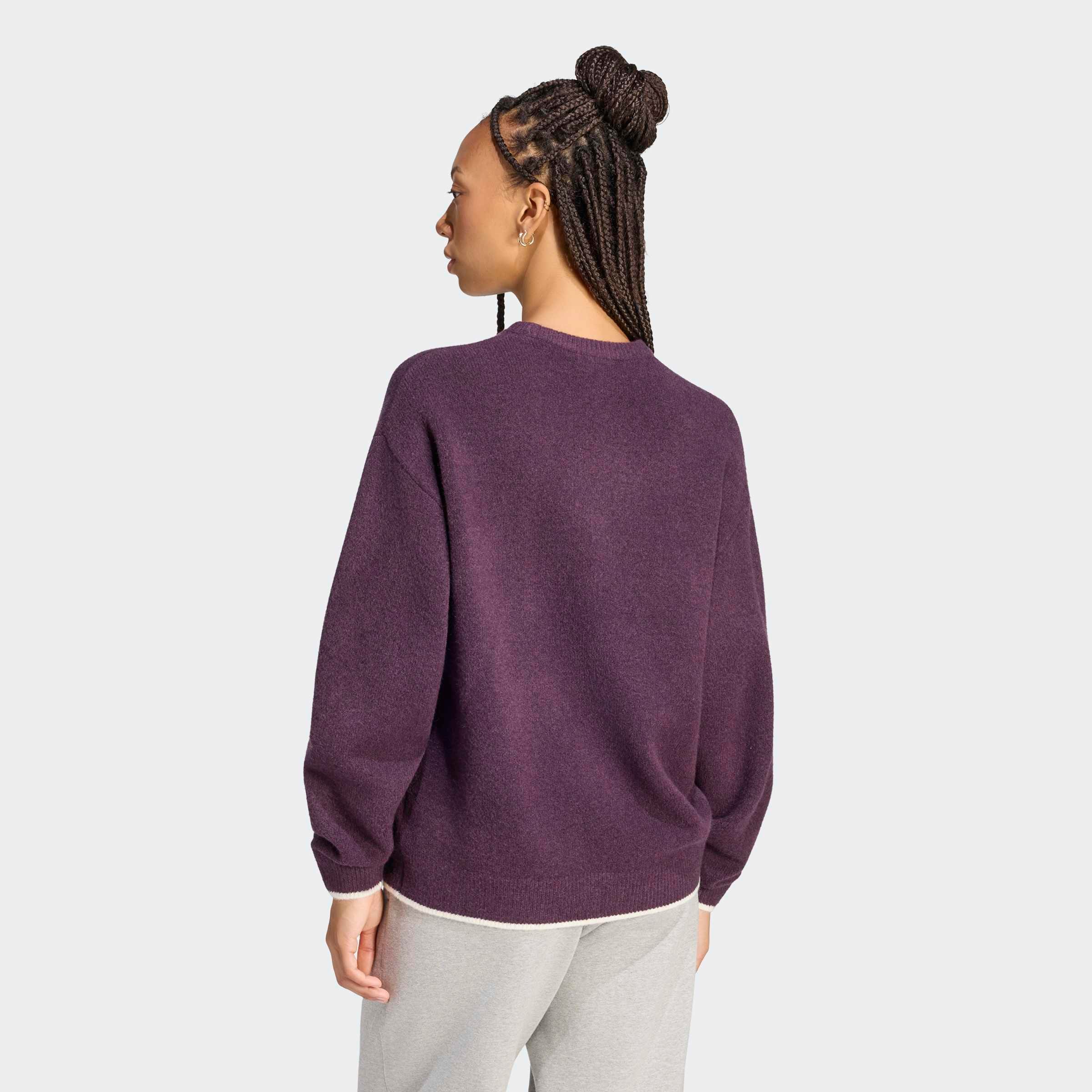 adidas Originals Kapuzensweatshirt »ESS KNIT TIPPING CREW«, sportlicher Stil, lockerer Schnitt, mit Kapuze, in Strickoptik
