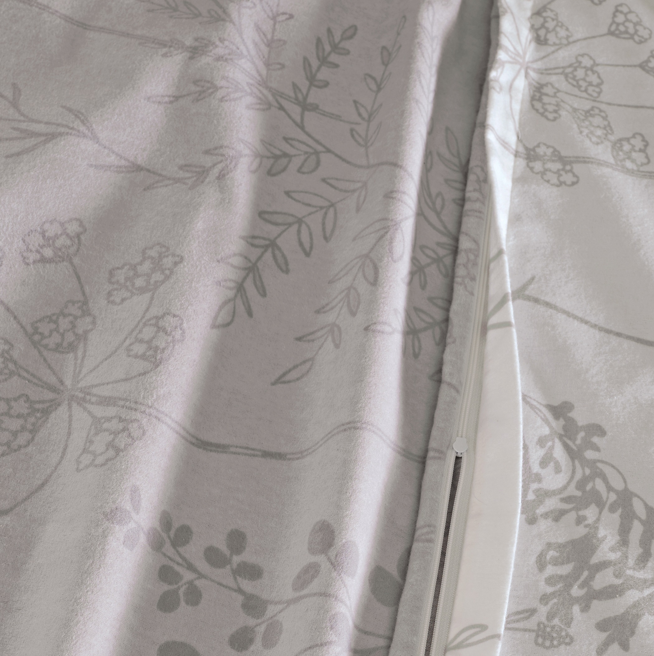 Florella Bettwäsche »»Isabel silber « Flausch-Flanell,  100% Baumwolle«