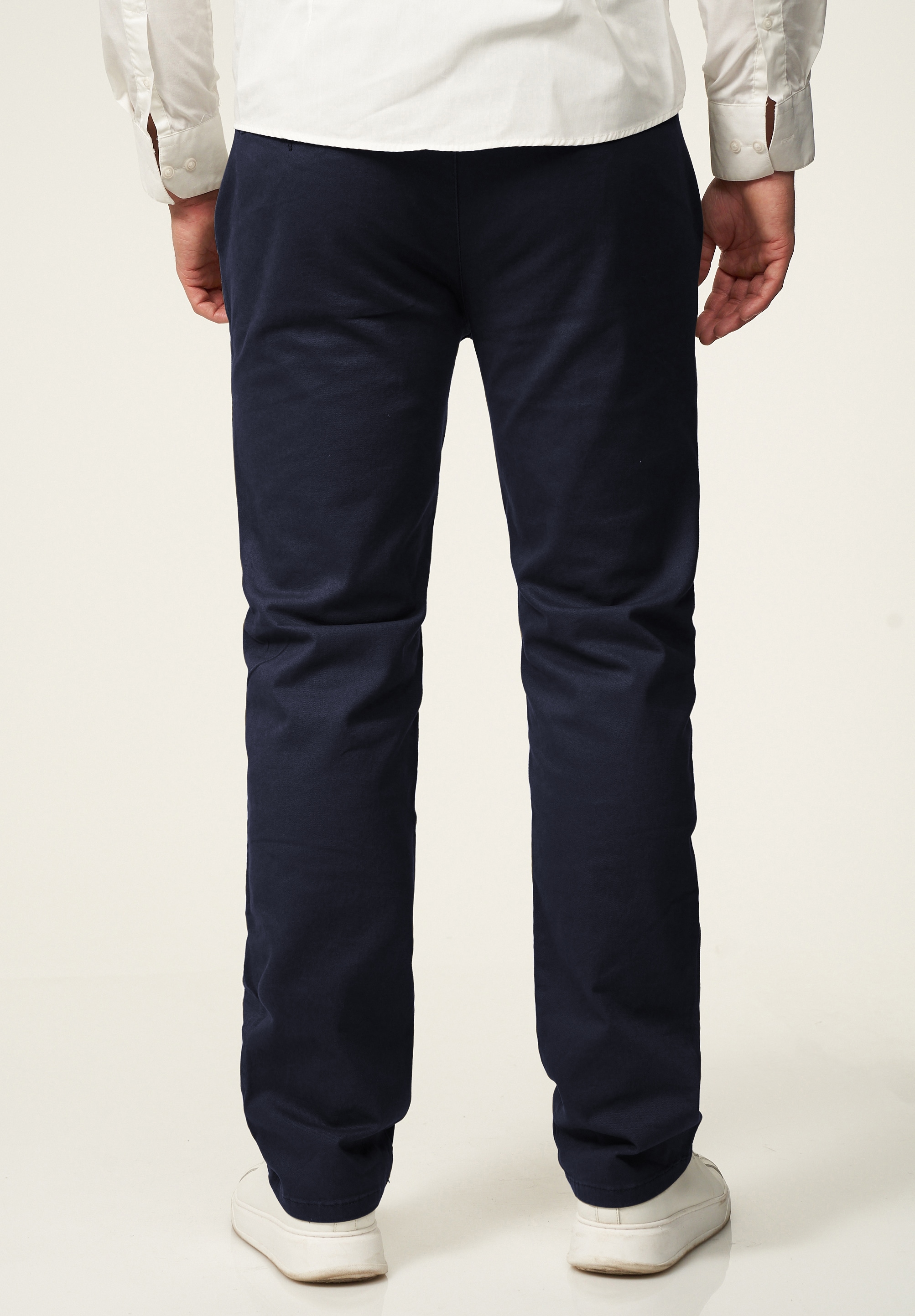 Daily Cotton Chinohose »Daily Cotton Chinohose DCDAVIE«  Herren Chino Hose Elastische Jeans Stoffhose Straight-Fit Casual