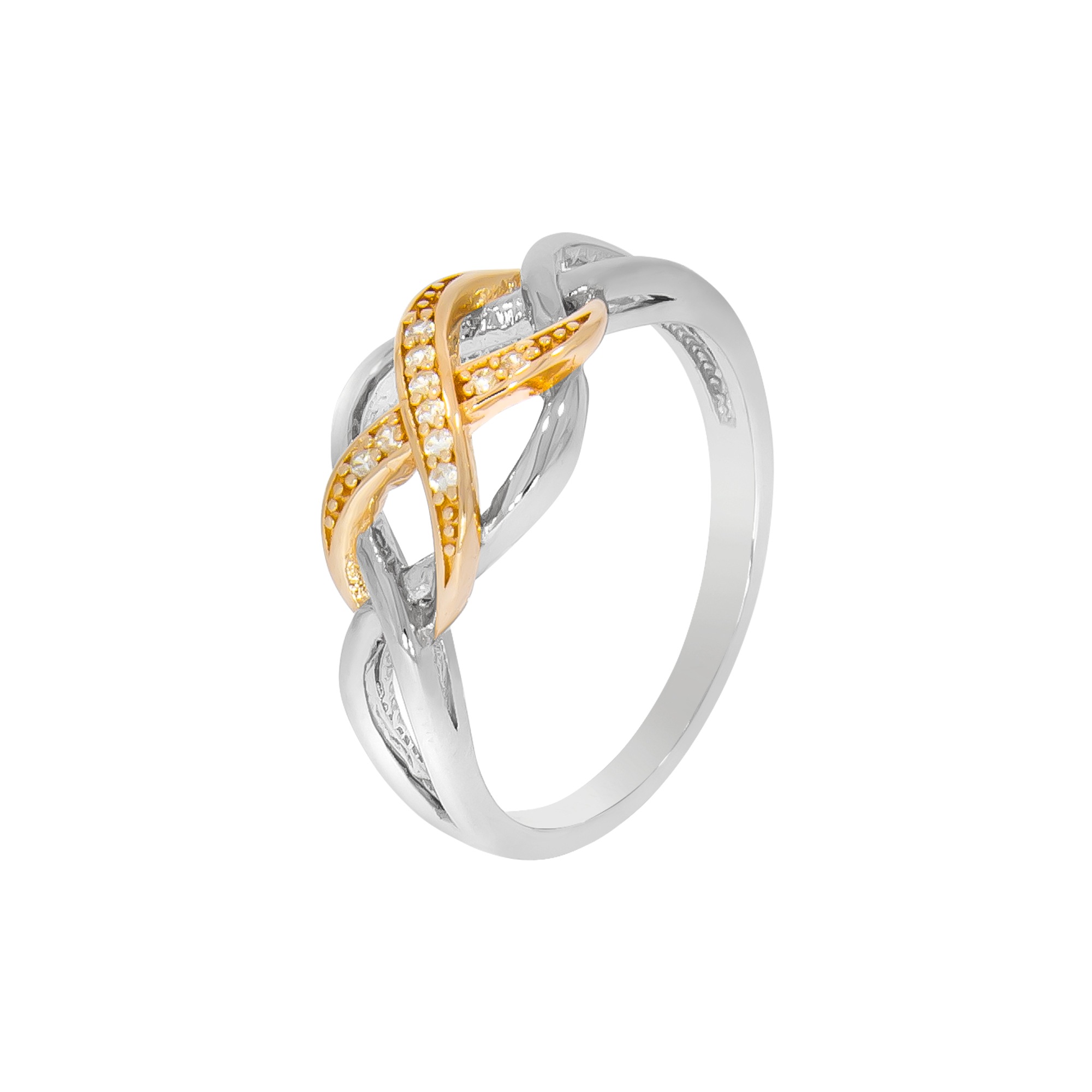 Zeeme Fingerring »925/- Sterling Silber 2-farbig Zirkonia«