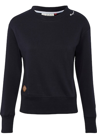 Ragwear Sweater »AZALLEA«, Crewneck mit Zierknopf-Besatz in natürlicher Holz-Optik kaufen