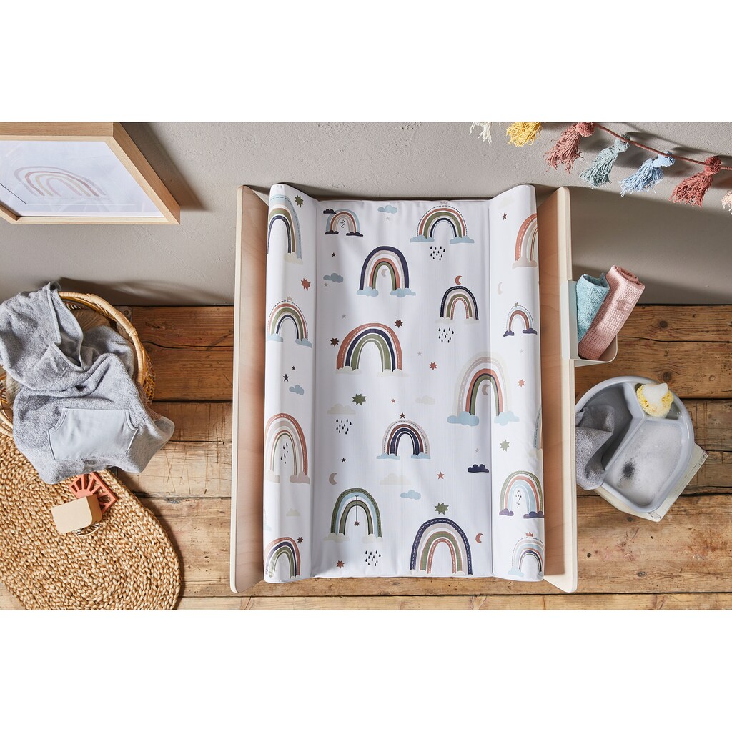 Rotho Babydesign Wickelauflage »Boho Rainbow«, Keilform; Made in Europe