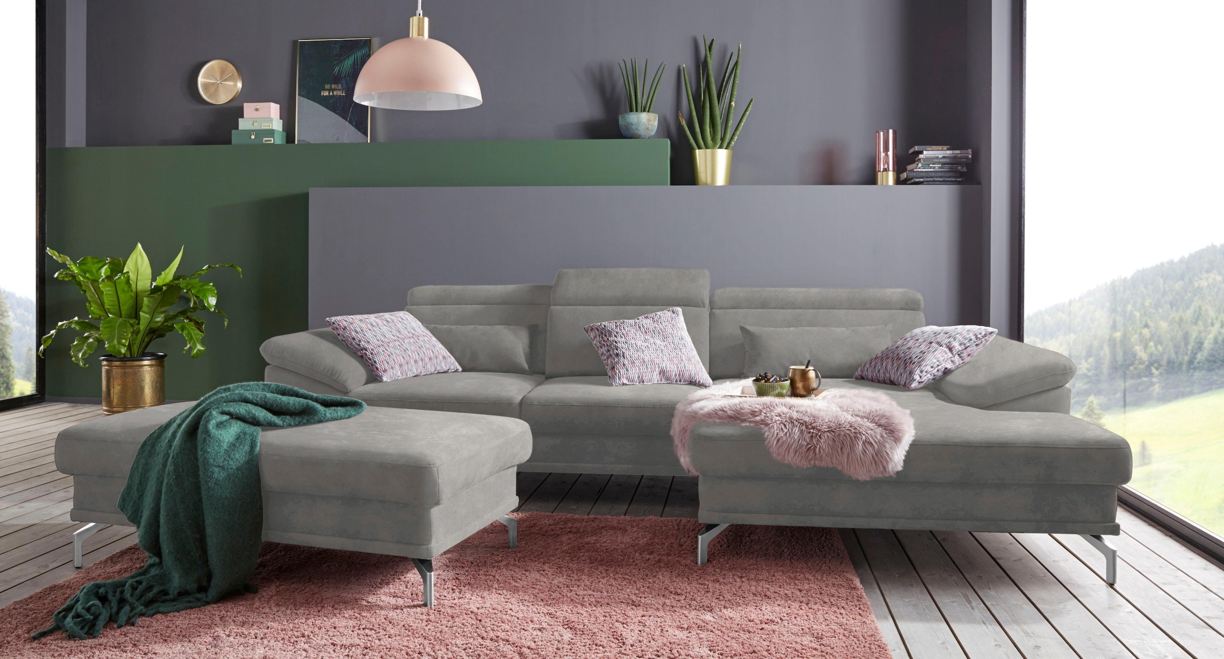 sit&more Ecksofa »Scorpio L-Form«, inklusive Sitztiefenverstellung, wahlweise mit Kopfverstellung