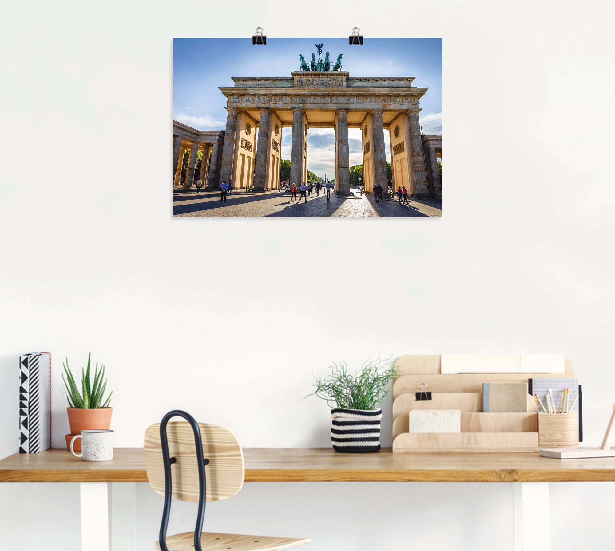 Artland Poster »Brandenburger Tor in Berlin«, Gebäude, (1 St.), als Alubild, Leinwandbild, Wandaufkleber oder Poster in versch. Größen