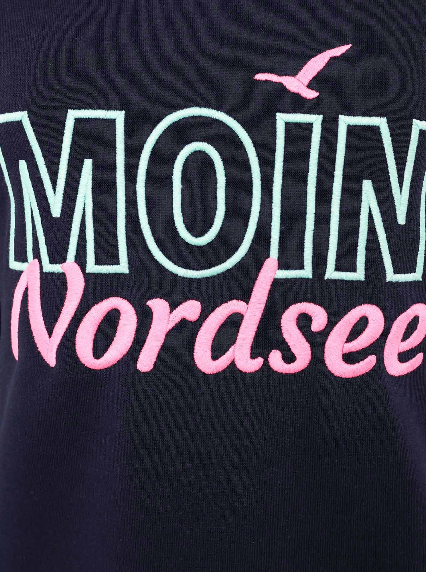Zwillingsherz Sweatshirt »"Moin Nordsee"«, mit Used-Look Kanten