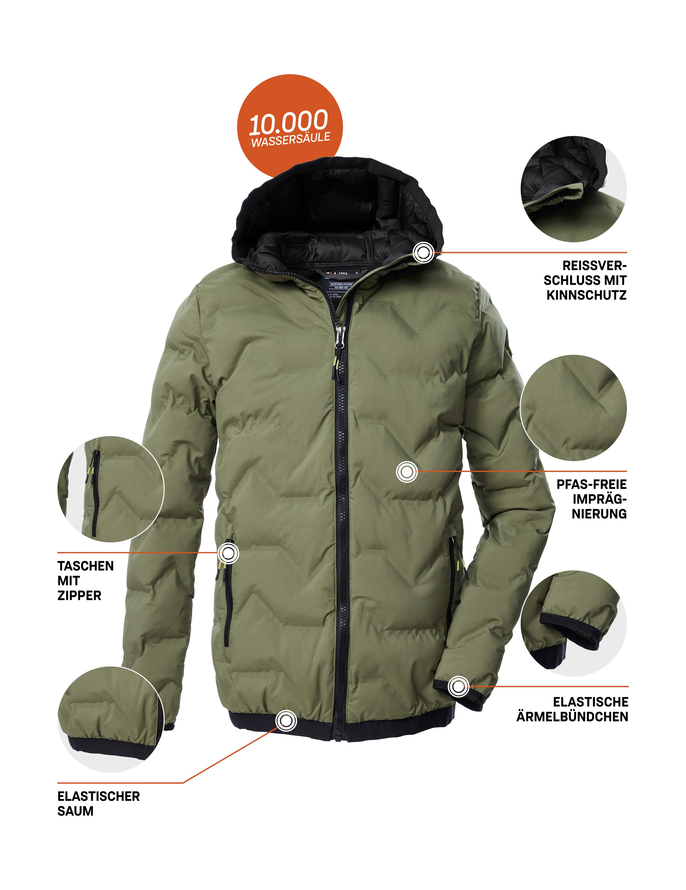Killtec Steppjacke »KOW 229 BYS QLTD JCKT«, Winddichte, wasserabweisende Kinderjacke mit 10.000 mm Wassersäule