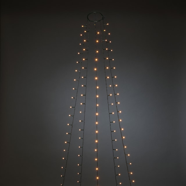 KONSTSMIDE LED-Baummantel »Weihnachtsdeko, Christbaumschmuck«, 200 St.- flammig, LED Lichterkette mit Ring Ø 8, 5 Stränge à 40 Dioden, gefrostet  bei OTTO