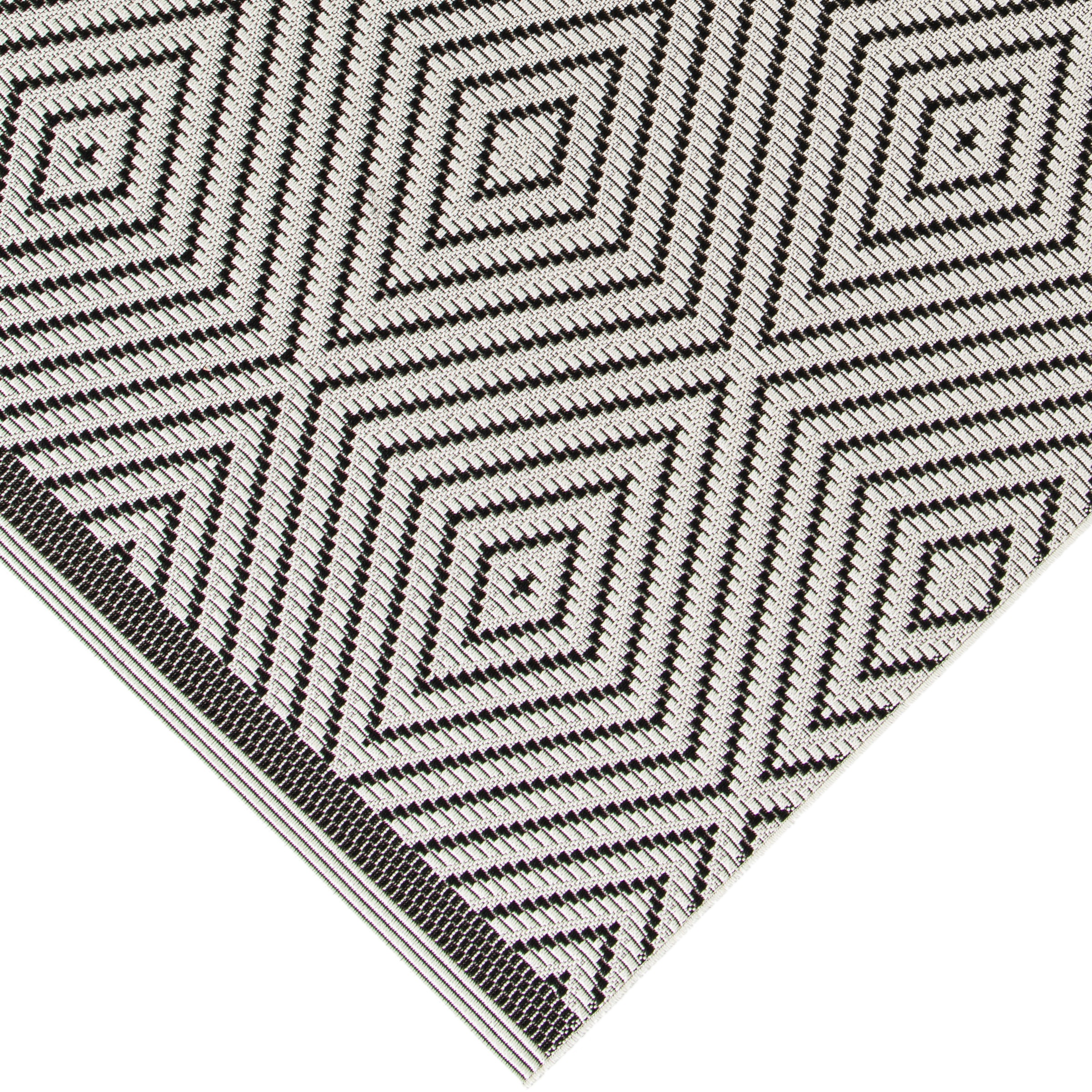 Primaflor-Ideen in Textil Teppich »Outdoorteppich GRANADA - Geo«, rechteckig, 4 mm Höhe, Flachgewebe, Rauten, In- und Outdoor geeignet, für Balkon & Terrasse