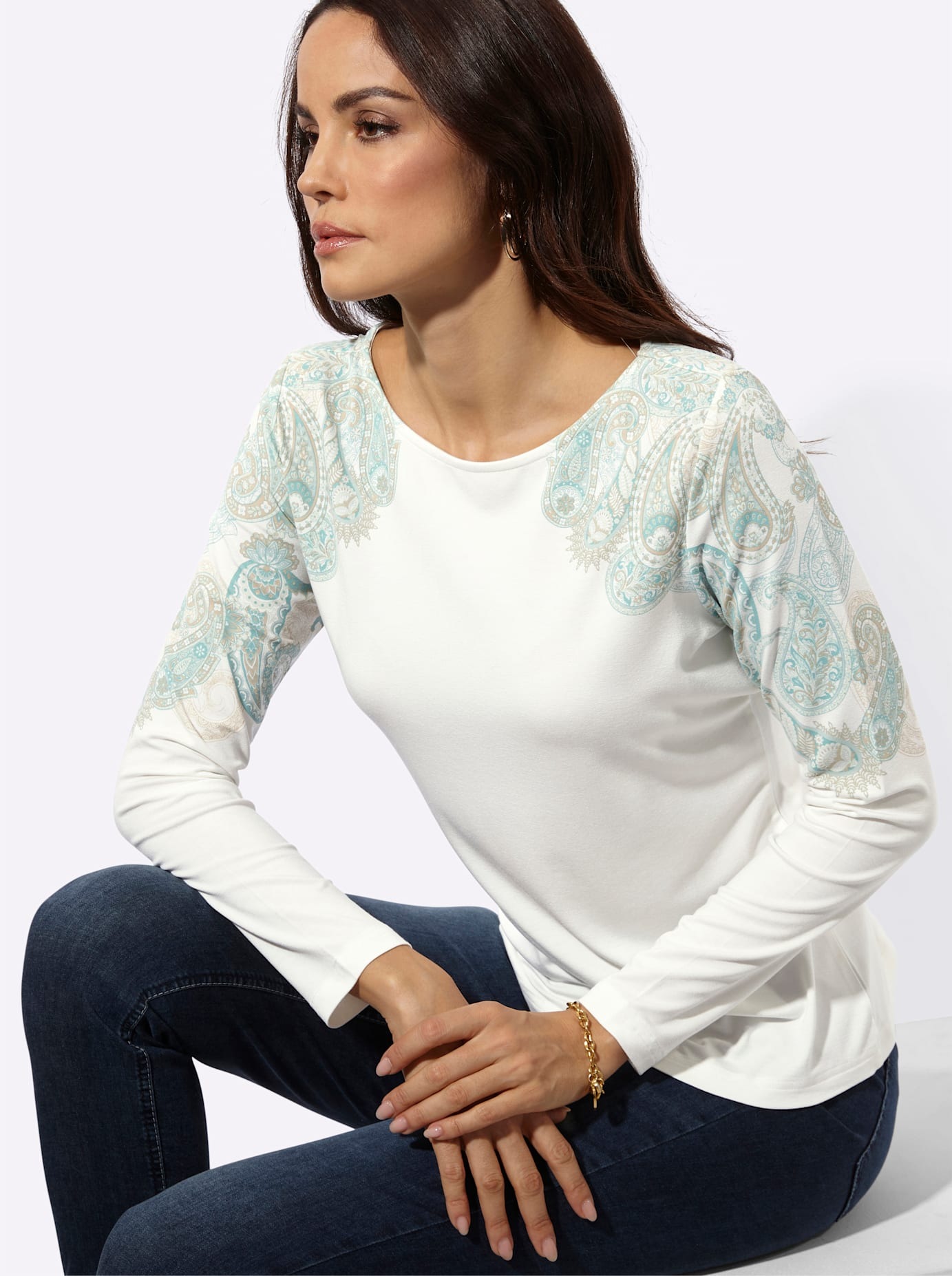creation L Langarmshirt »Druck-Shirt« 1