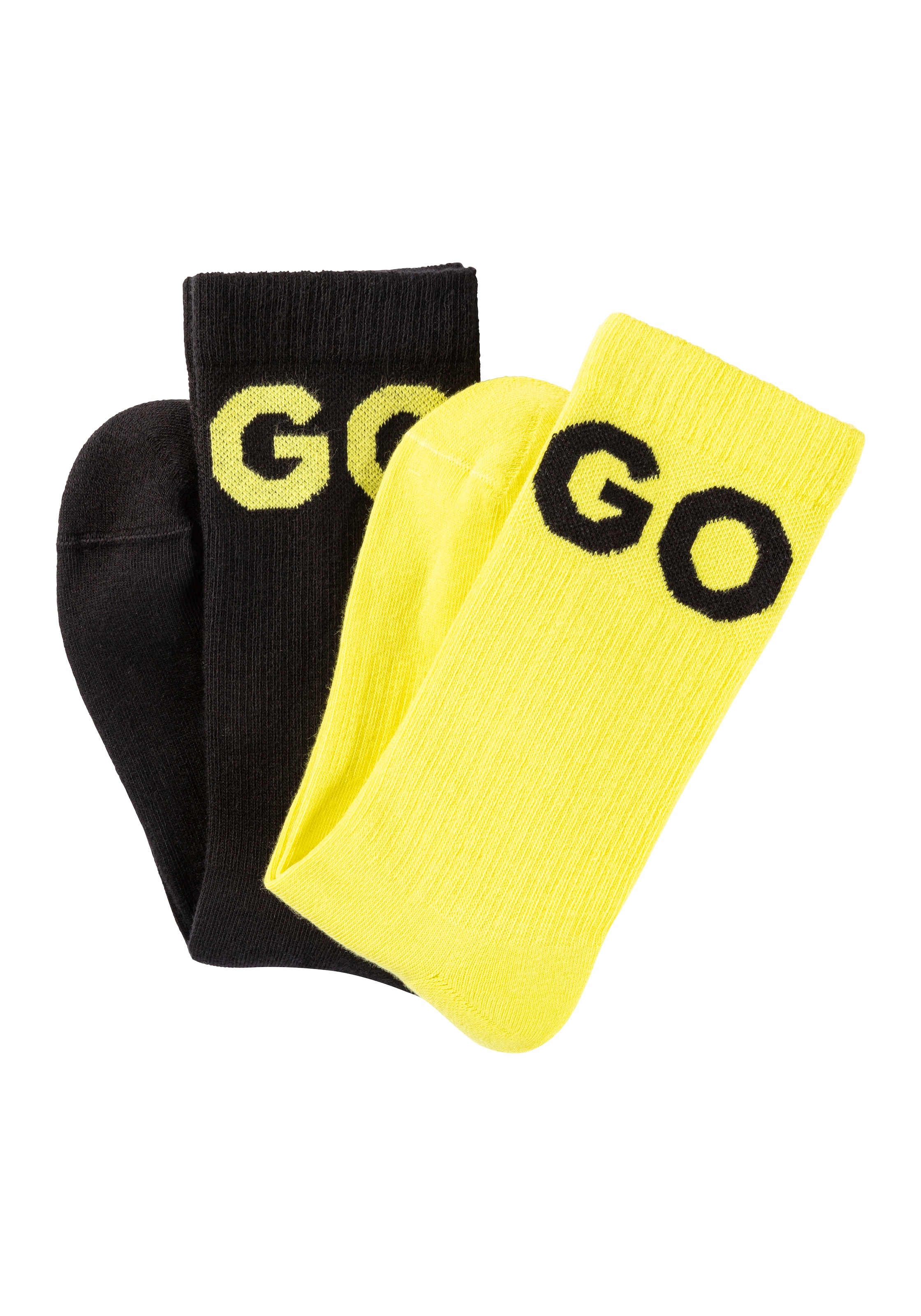 Socken »2P QS RIB ICONCOL CC«, (Packung, 2 Paar, 2er Pack), mit eingestricktem HUGO Logo