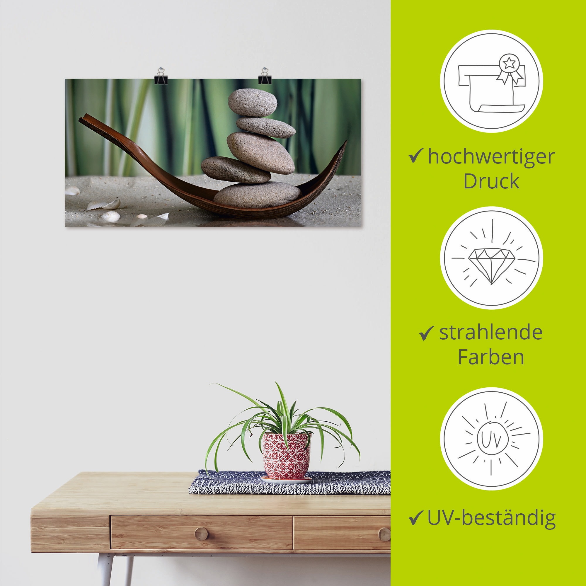 Artland Wandbild »Gleichgewicht«, Zen, (1 St.), als Leinwandbild, Poster, Wandaufkleber in verschied. Größen