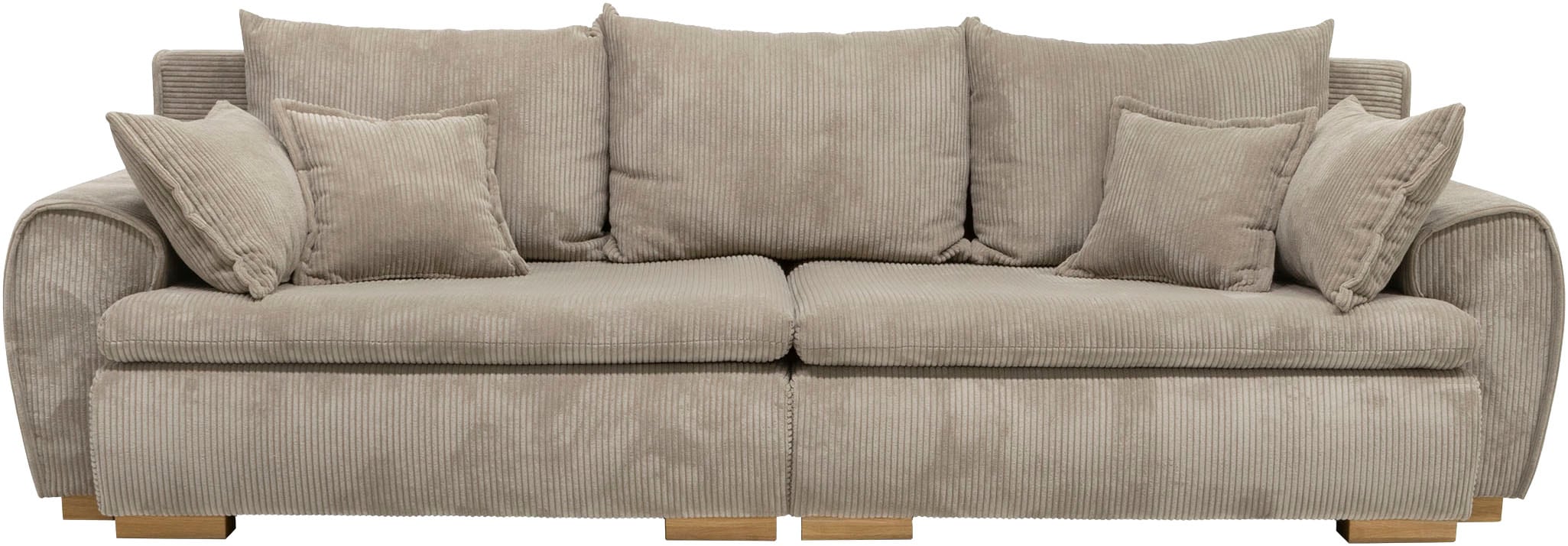 Home affaire Big-Sofa »Katja, B: 275 cm«, Mega-Sofa mit 4 Zierkissen