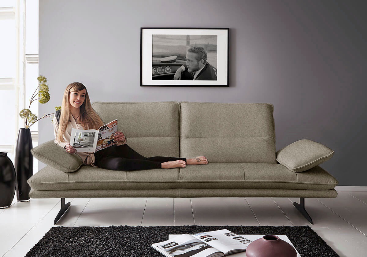 W.SCHILLIG 2,5-Sitzer »broadway, Designsofa mit tollem Sitzkomfort«, Sitztiefenverstellung, Kopfteil- & Seitenteilverstellung, Breite 216cm