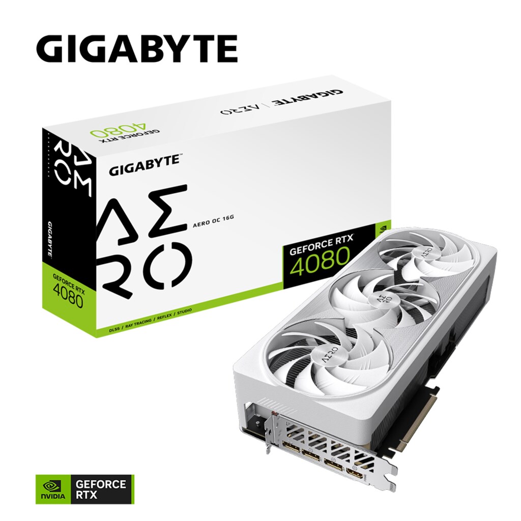 Gigabyte Grafikkarte »GeForce RTX™ 4080 16GB AERO OC«, 16 GB, GDDR6