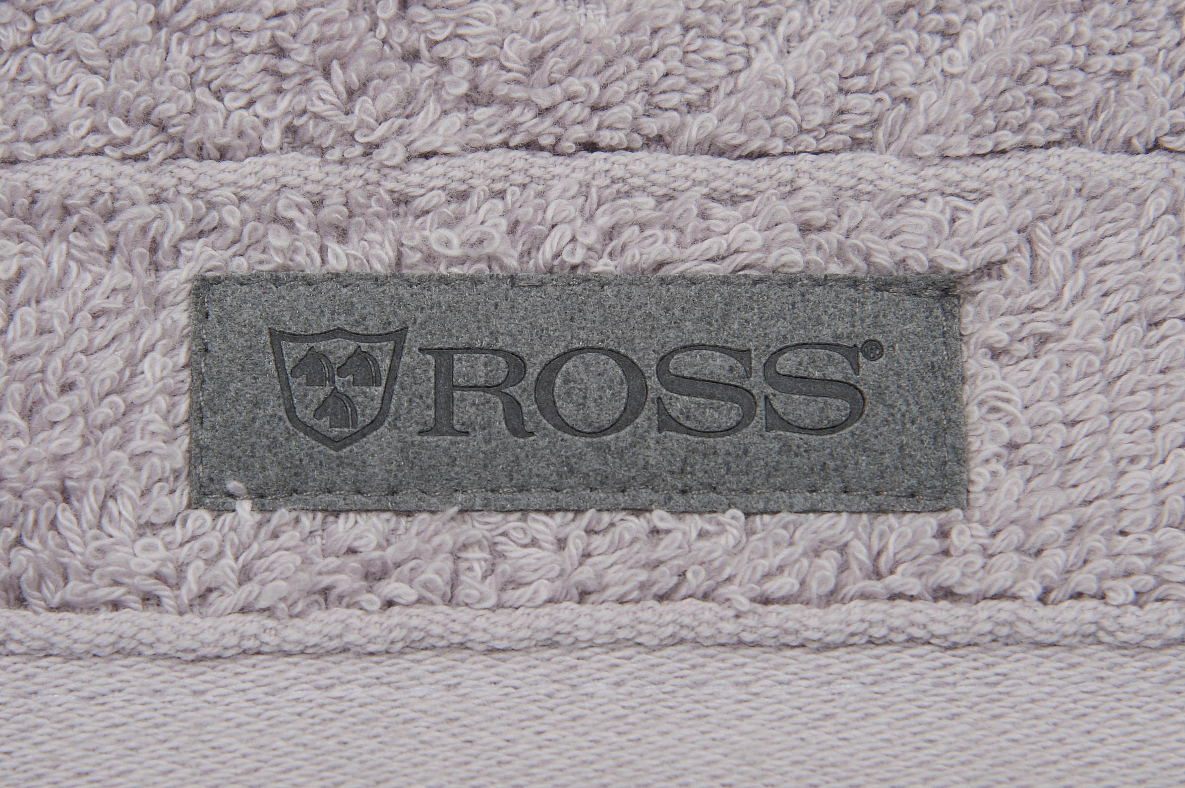 ROSS Handtuch »Smart«, (2 St.), Uni-Rippe mit Velourslabel