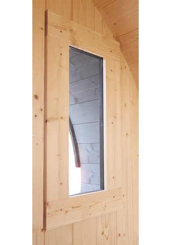 Karibu Saunafenster, 40 mm BxH: 25x60 cm, für Saunafass, Klarglas, naturbelassen kaufen