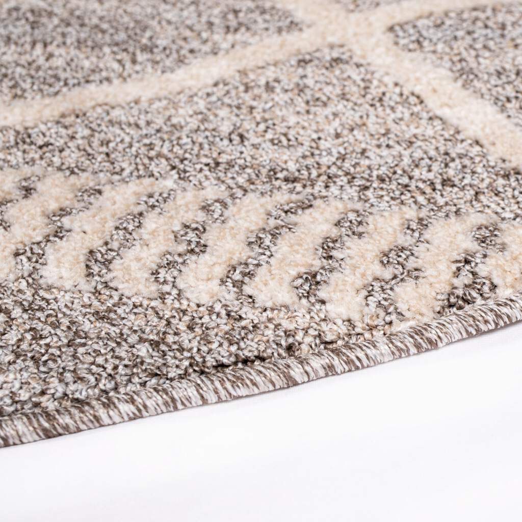 Carpet City Teppich »Art 2645«, rund, 7 mm Höhe, Kurzflor, Rauten-Optik, ideal für Flur & Diele