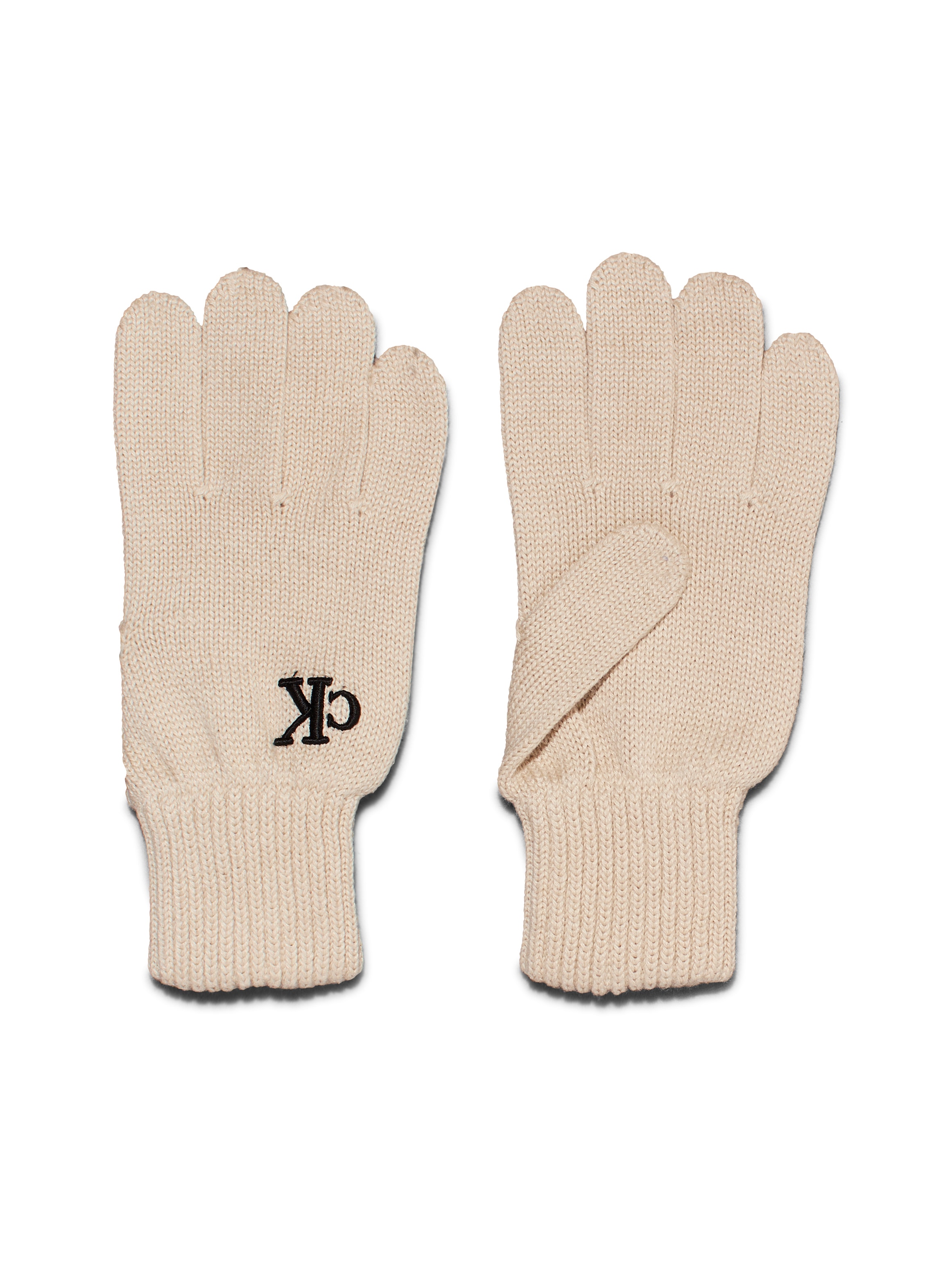 Calvin Klein Jeans Strickhandschuhe »SEASONAL POM POM GLOVES«, mit Logostickerei