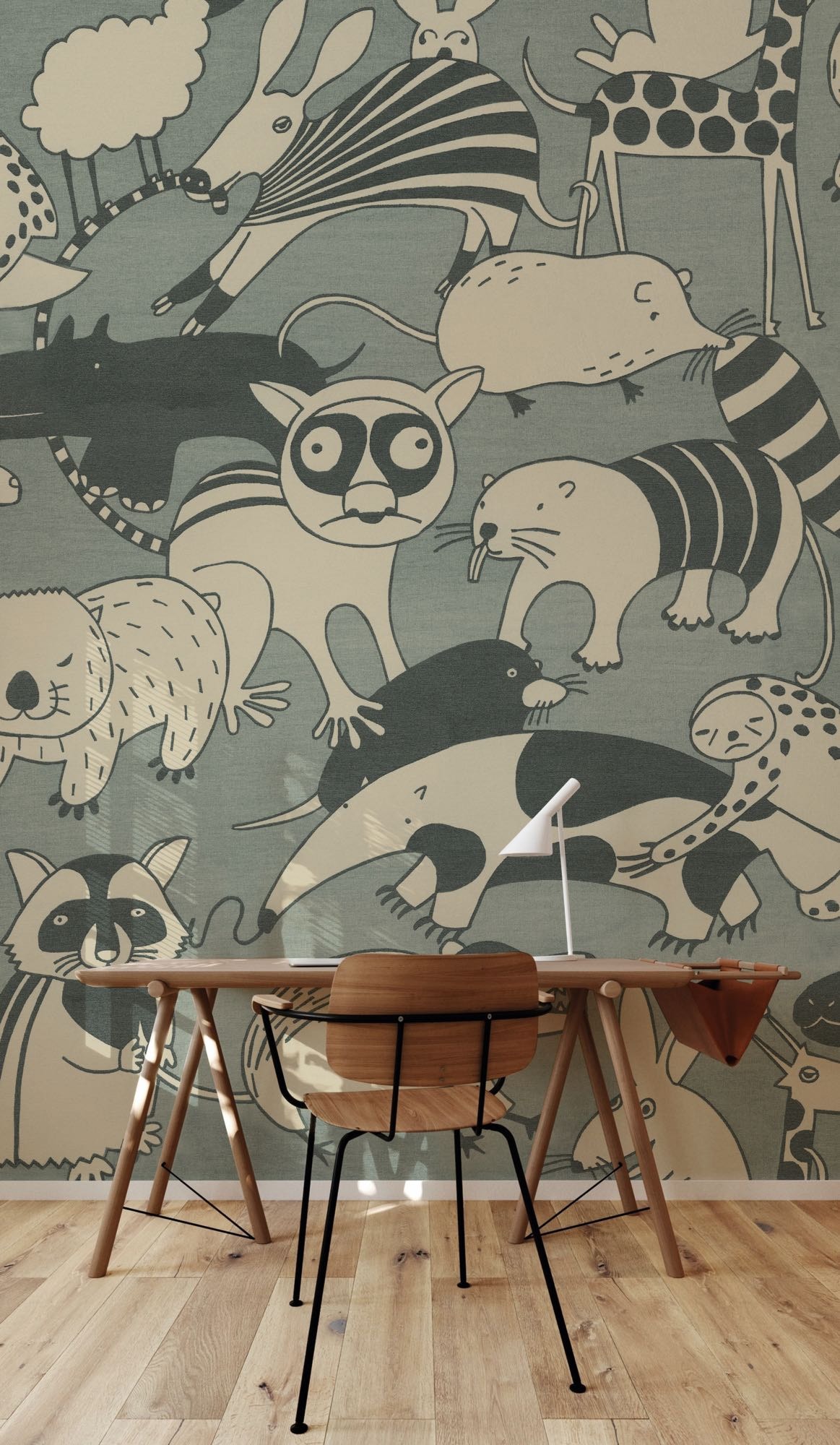Komar Fototapete »Vlies Fototapete - Wobble Zoo - Größe 300 x 250 cm« Motiv | bedruckt glatt
