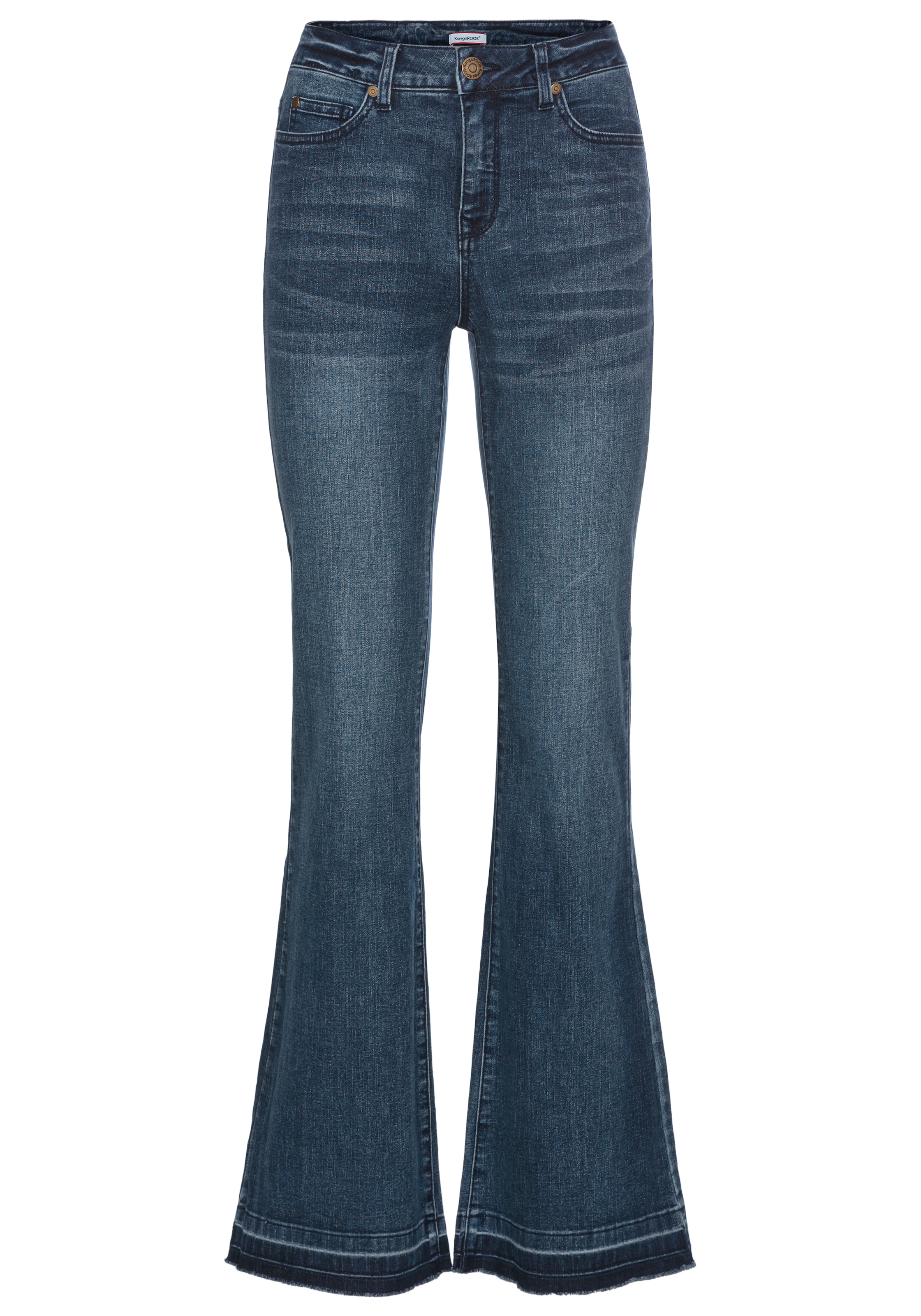 KangaROOS Weite Jeans, Flare Weite Jeans High Waist