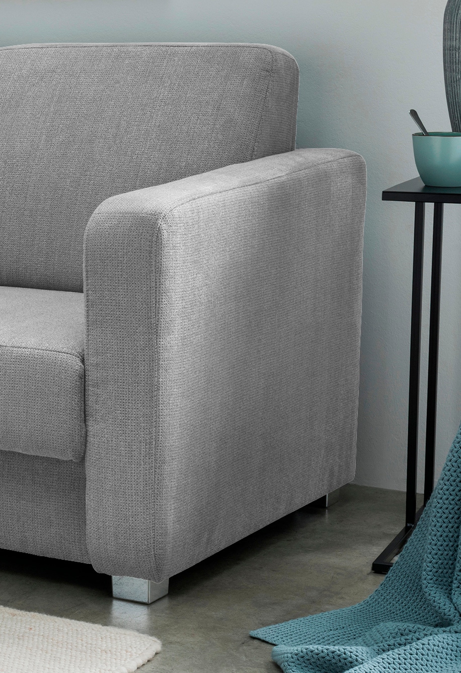 INOSIGN Schlafsofa »Mia Problemlöser Sofa, Einzelauszug, Bettsofa, zeitlos und bequem«, mit 2 Einzelauszügen als Längsschläfer