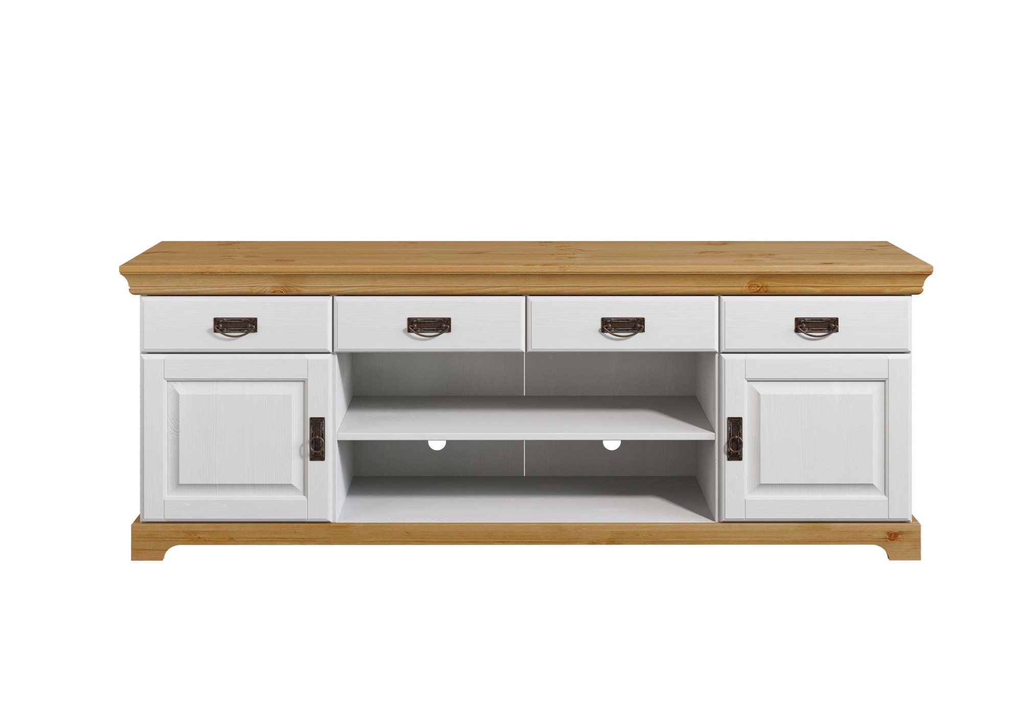 Home affaire TV-Board »Rügen«, zertifiziertes Massivholz, Breite 180 cm, im Landhausstil