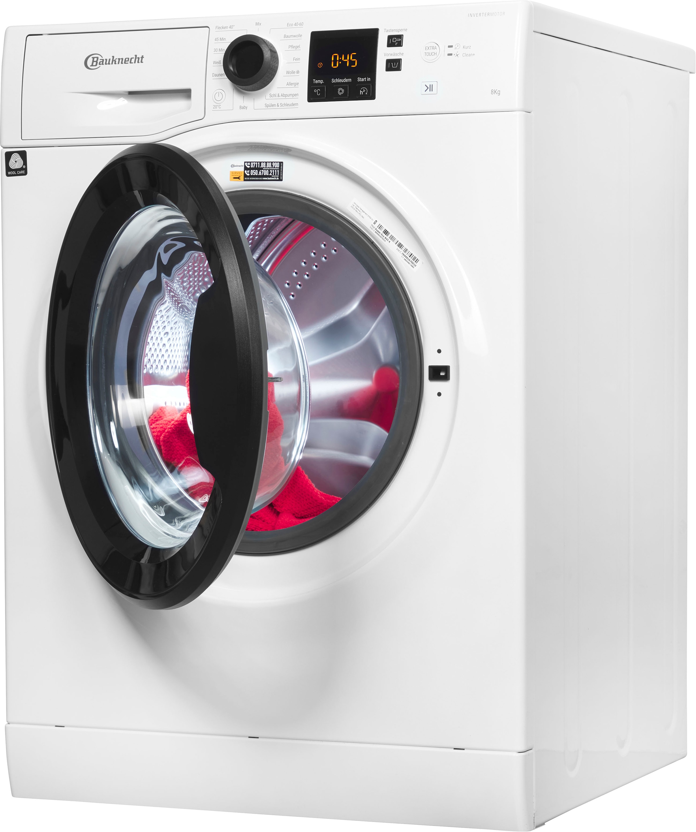 BAUKNECHT Waschmaschine »Super Eco 845 A«, bei 845 Herstellergarantie Eco 1400 A, Super 4 kg, OTTO Jahre U/min, 8