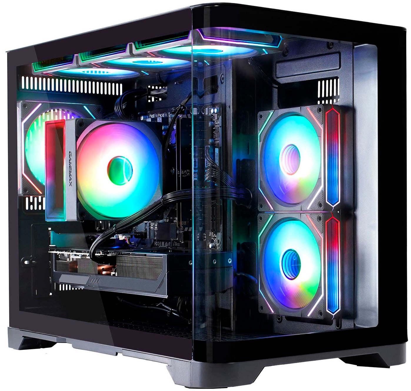 GAMEMAX Gaming-PC »HYPE-M BK 8205 AMD Ryzen 5 9600X 32GB DDR5 1TB SSD RX 9070« Windows 11, DDR5 RAM