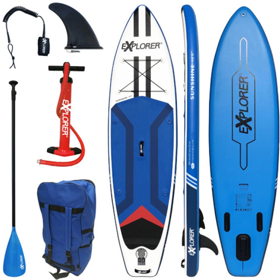 EXPLORER SUP-Board »Sunshine 10.0«, (6 tlg., mit Paddel, Pumpe und Transportrucksack)