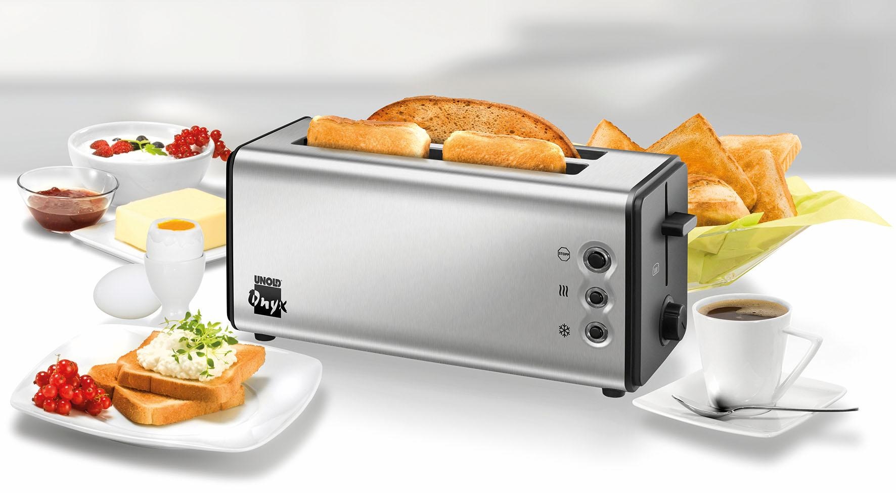 Unold Toaster »Onyx Duplex 38915«, 2 lange Schlitze, für 4 Scheiben, 1400 W