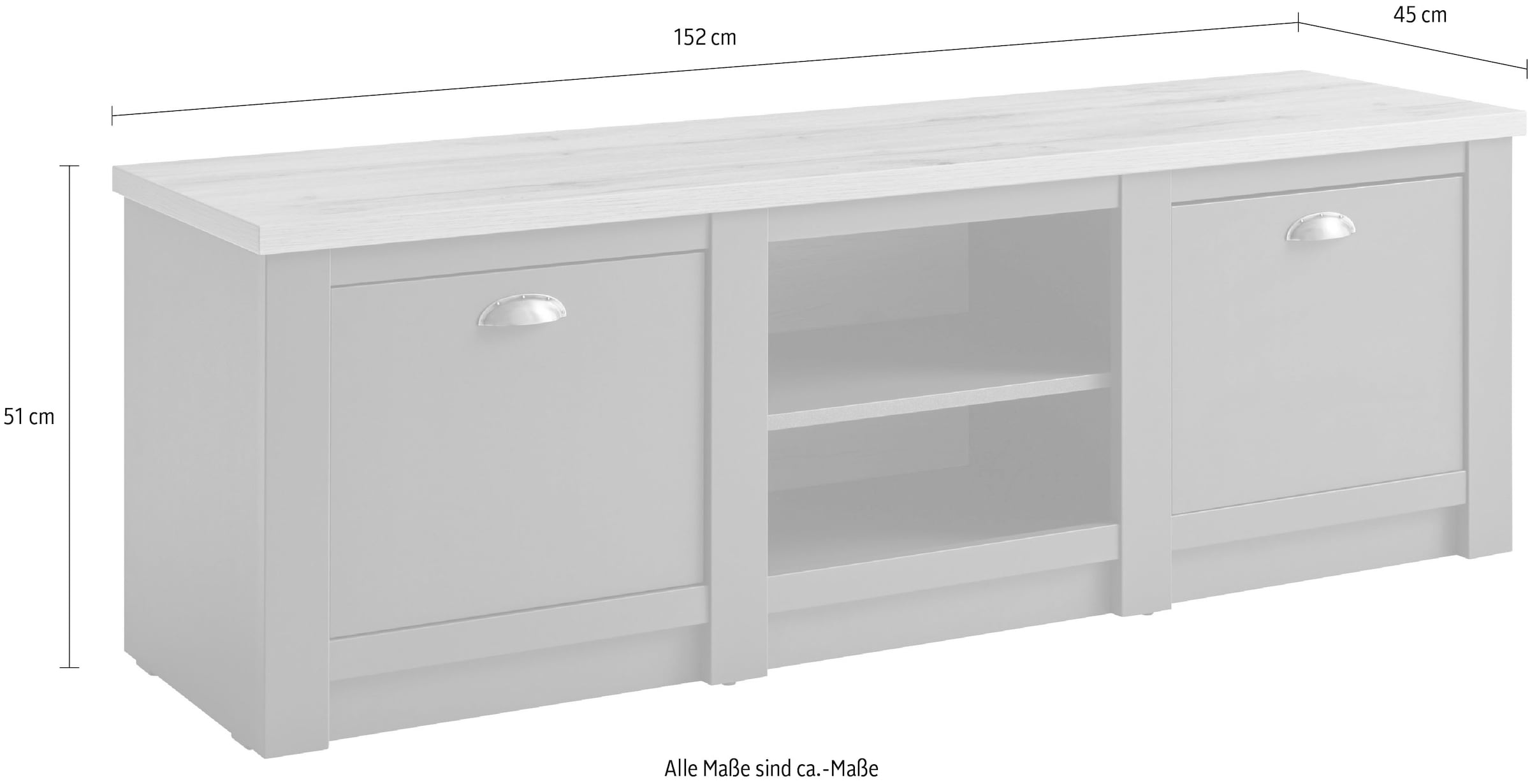 Home affaire Lowboard »Cambridge«, Breite ca. 152 cm