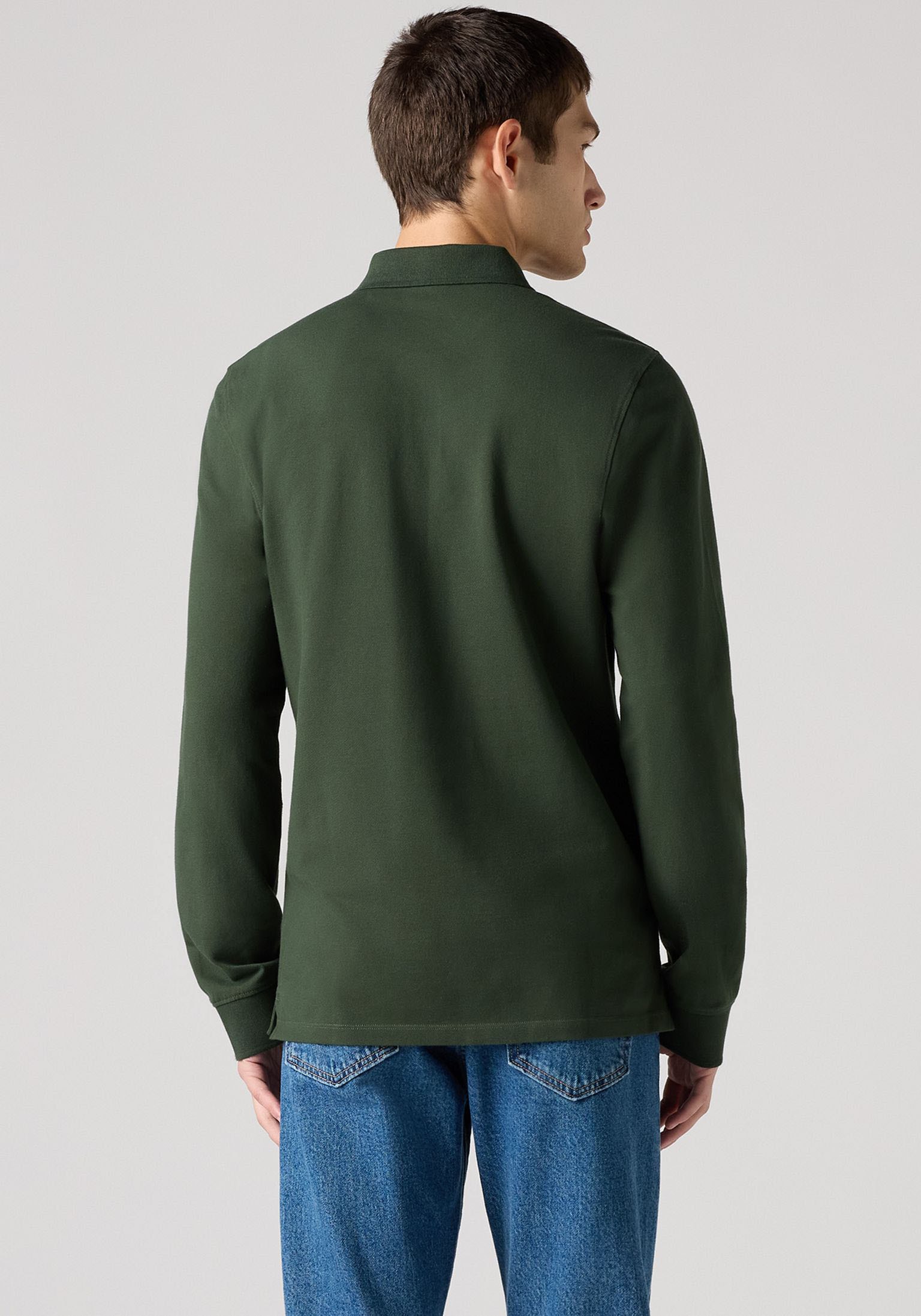 Levi's® Langarm-Poloshirt, mit Logo Stickerei