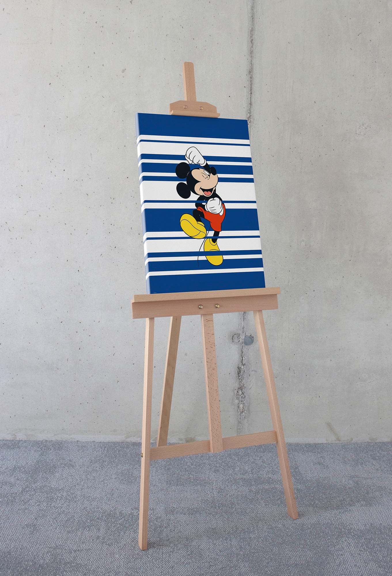 Komar Leinwandbild »Mickey Rockstar - Größe 40 x 60 cm«, Natur, (1 St.), Keilrahmenbild mi Echtholzrahmen