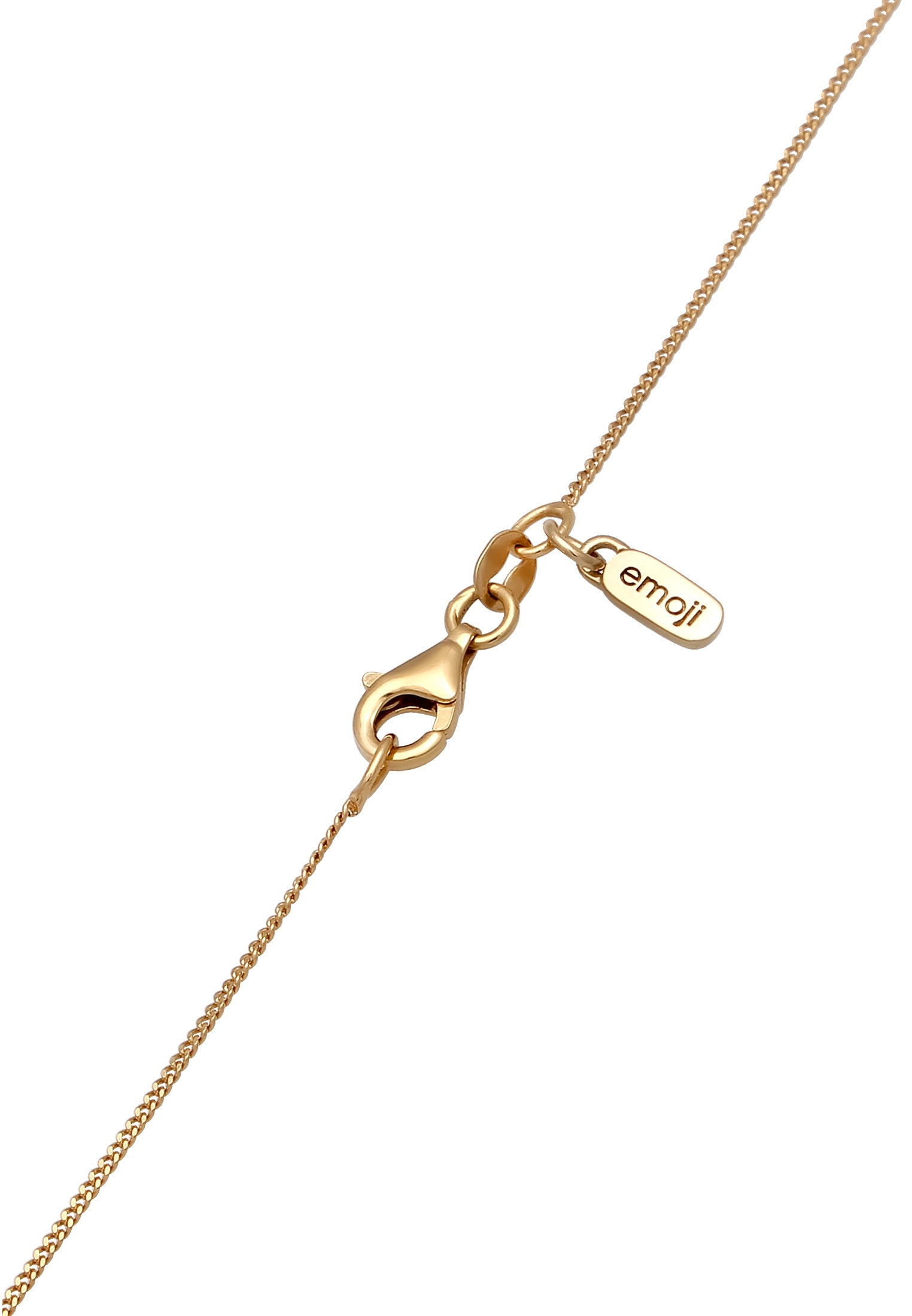 Elli Kette mit Anhänger »Halskette Emoji Herz Emaille Rosa 925 Sterling Silber«